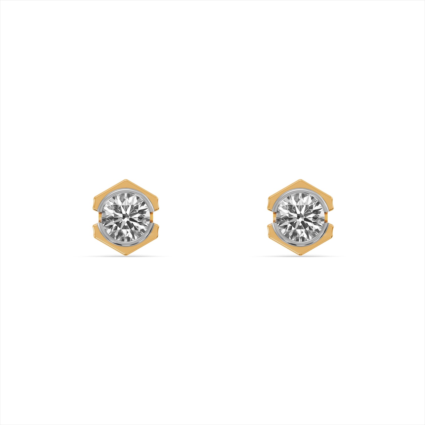 Minimal Spark 9KT Gold Laboratory Grown Diamond Earrings