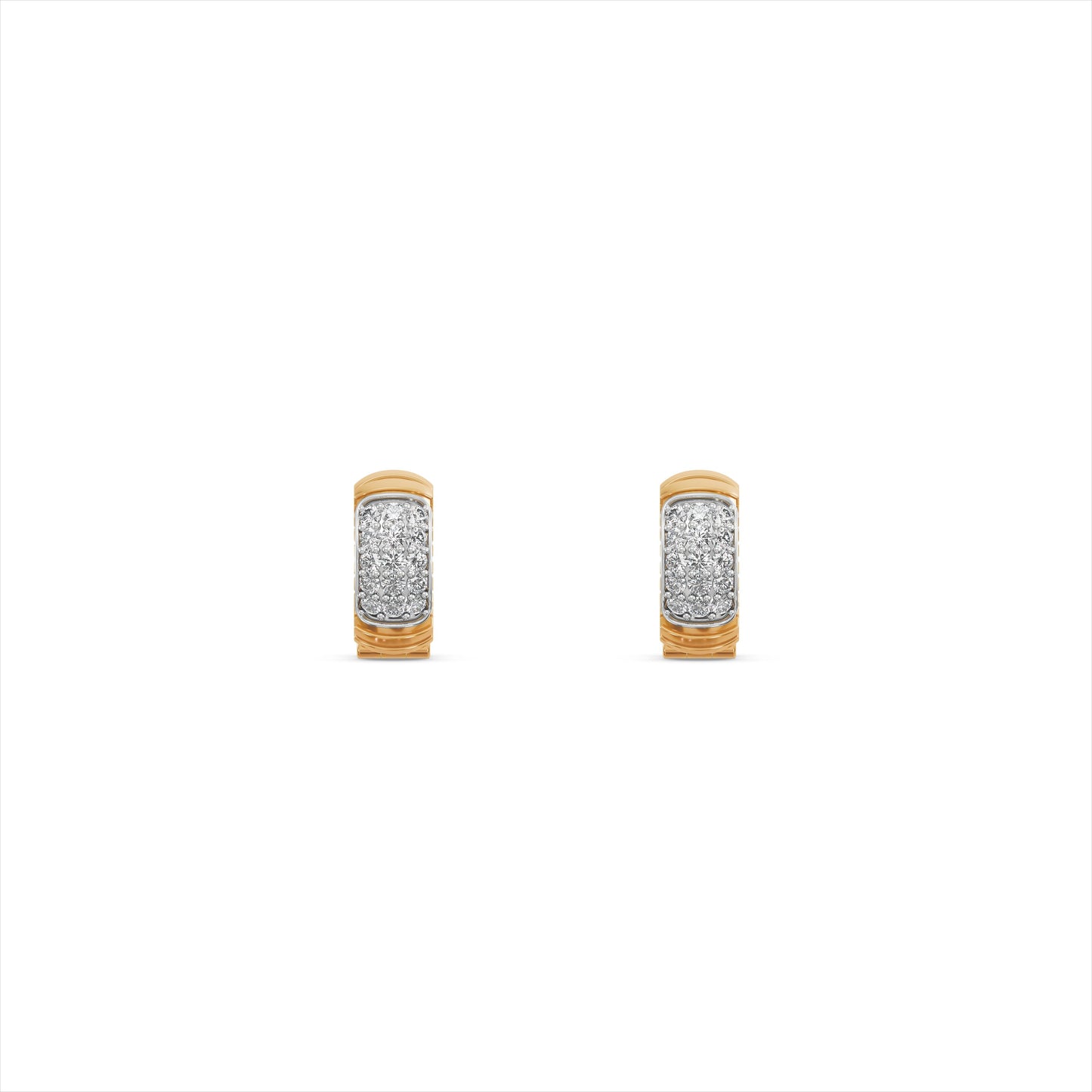 Glow Curve 9KT Gold Laboratory Grown Diamond Hoop Earrings