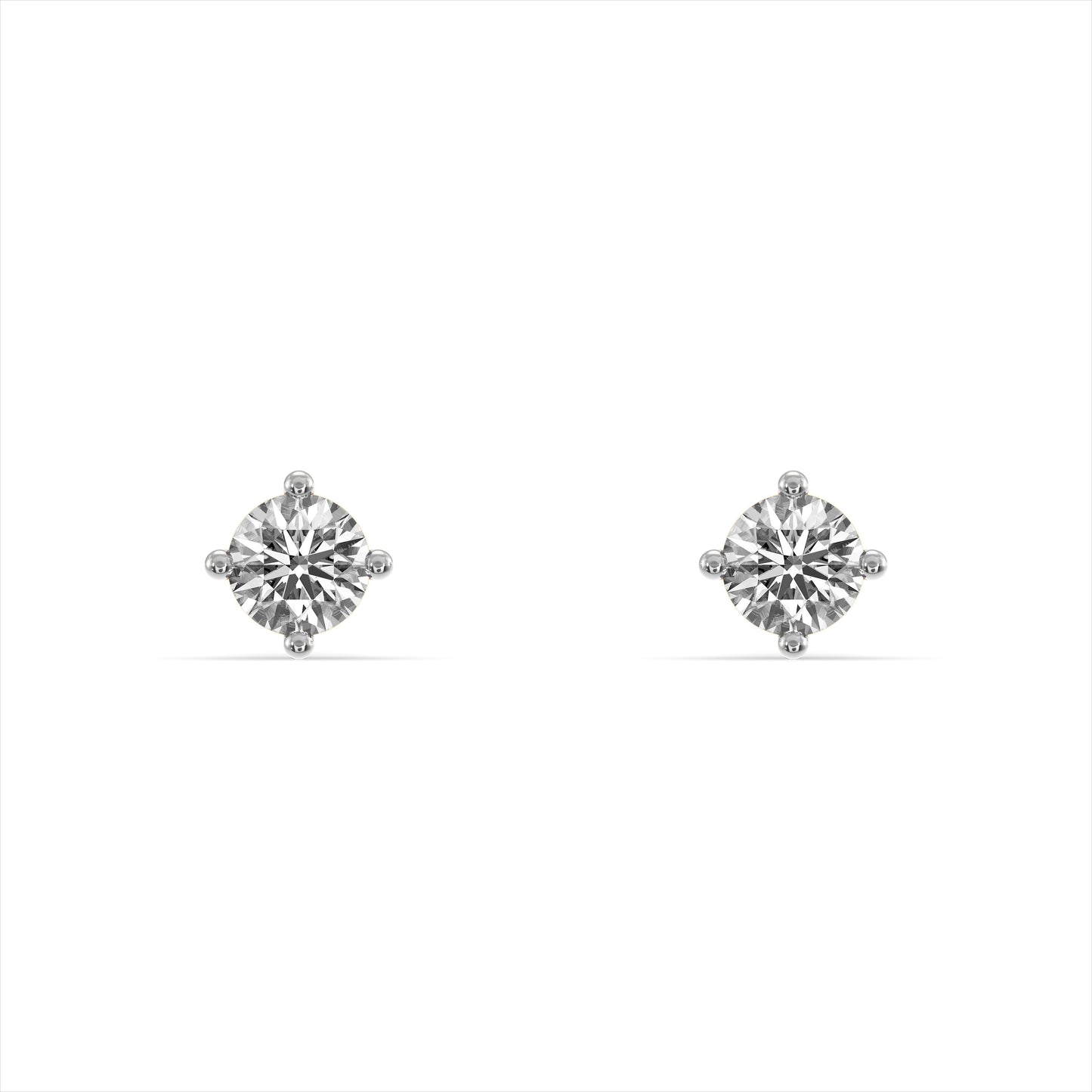 Flashing Solitaire 9KT Gold Laboratory Grown Diamond Earrings