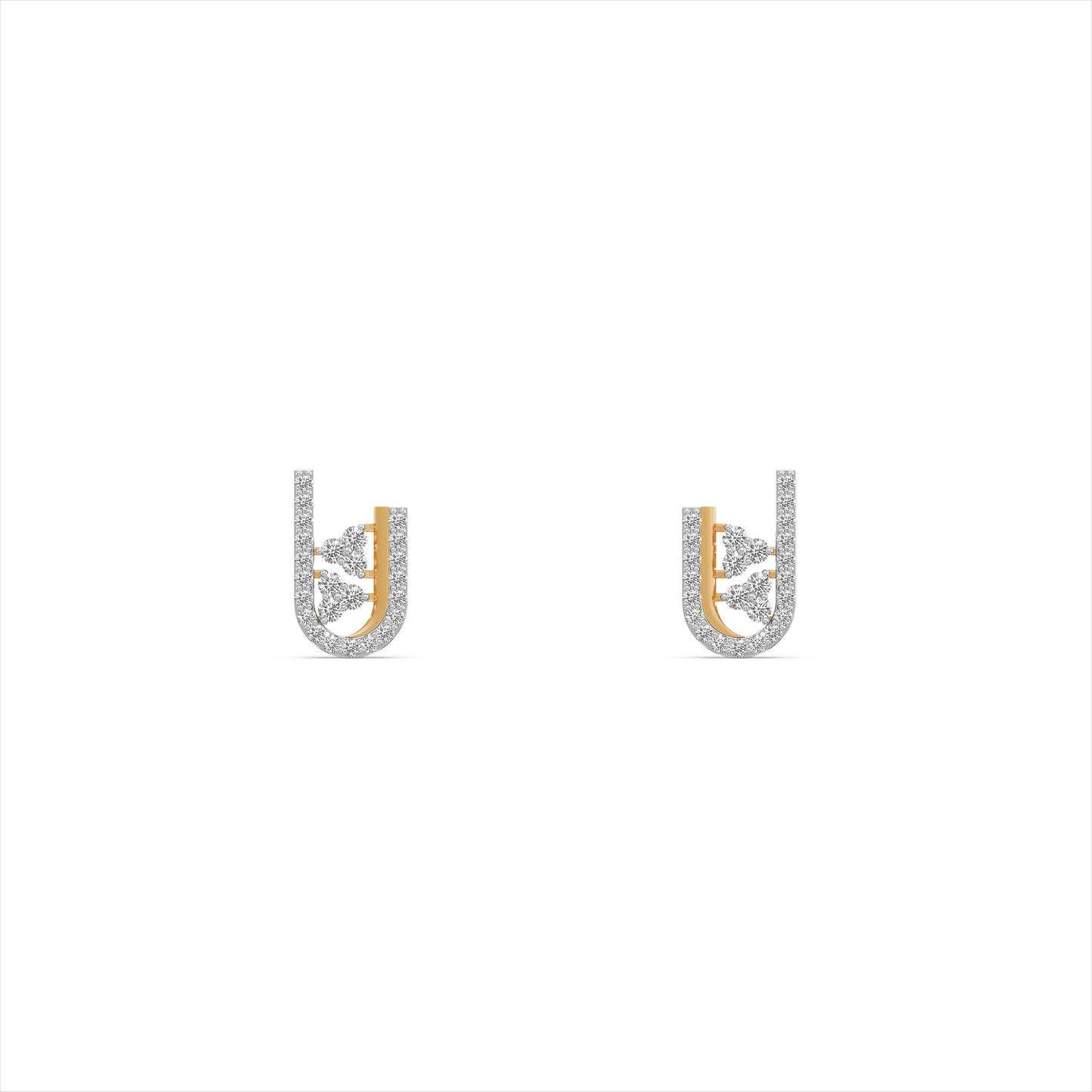 You Triangle 9KT Gold Laboratory Grown Diamond Earrings