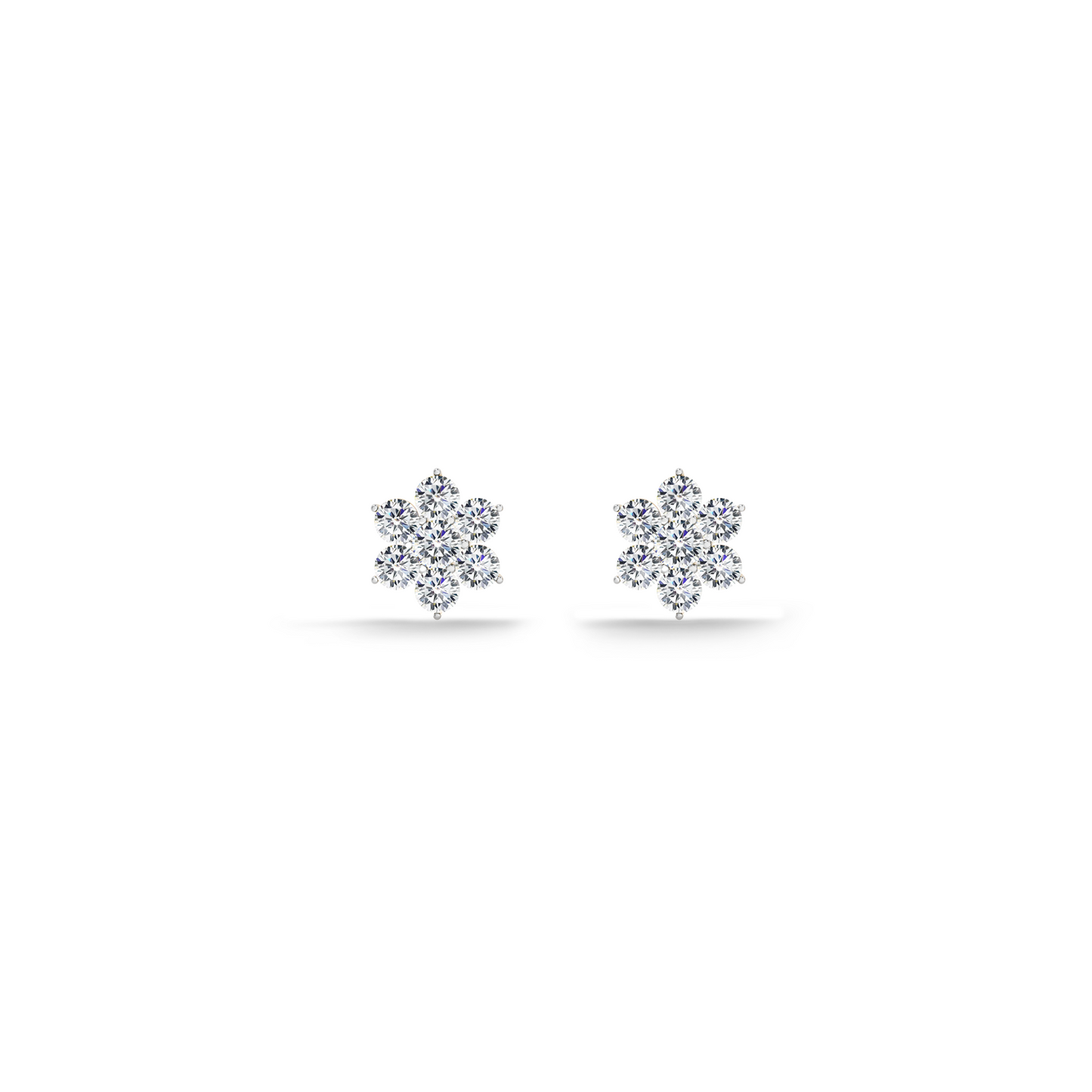 Blossom Base 9KT Gold Laboratory Grown Diamond Stud Earring