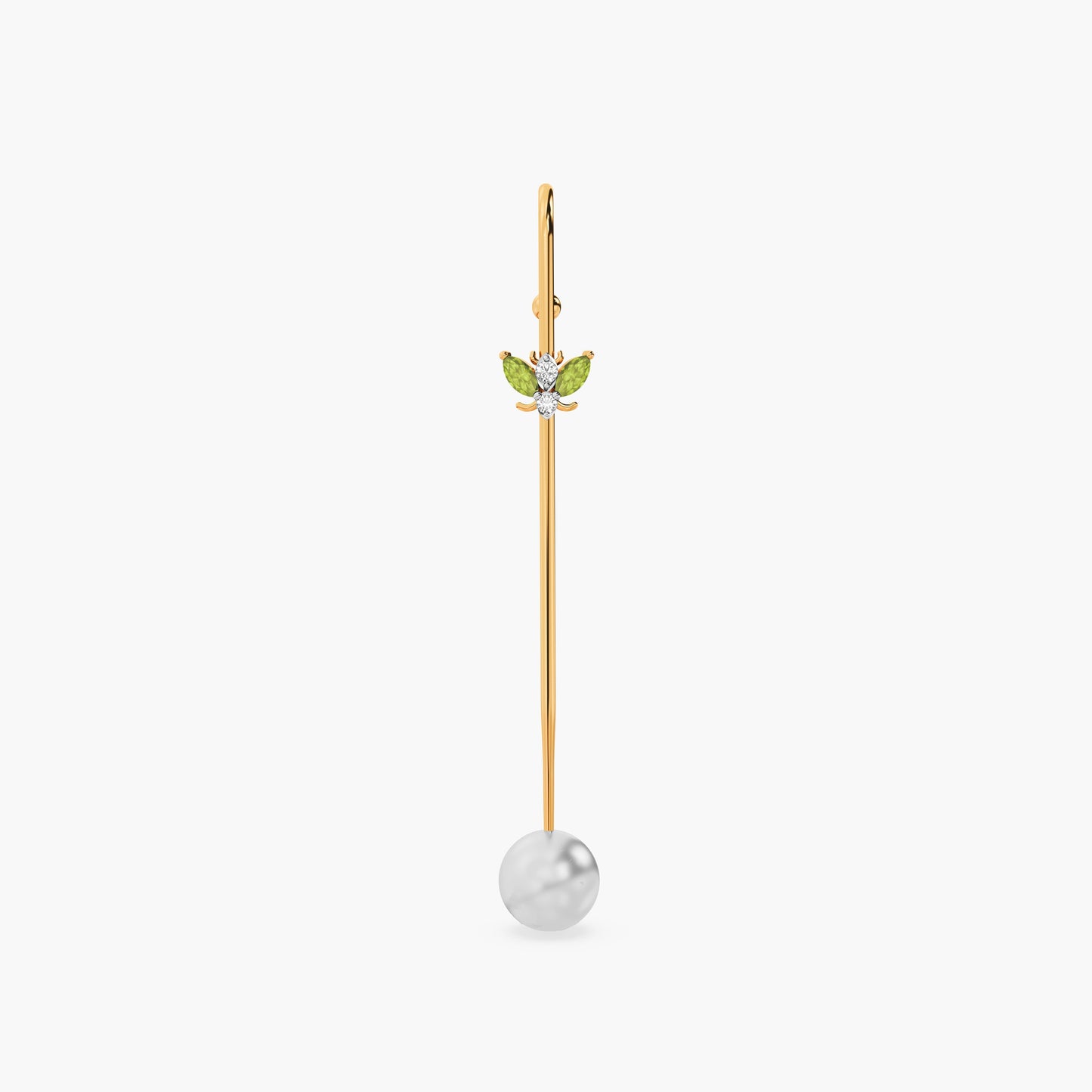 925 Sterling Silver Golden Drift Pearl Earcuff
