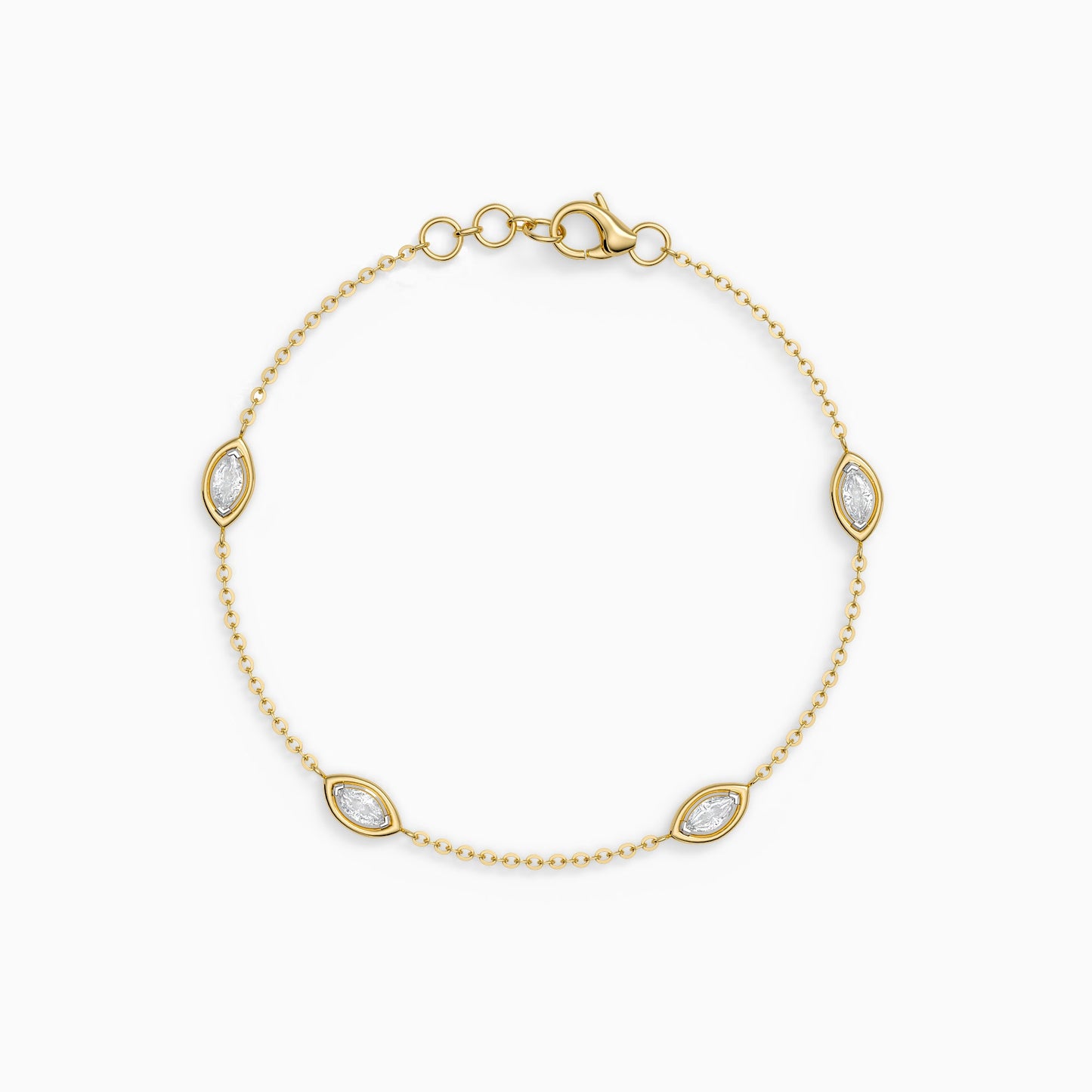 Gold Encircled Glow Lab Grown Diamond Bracelet