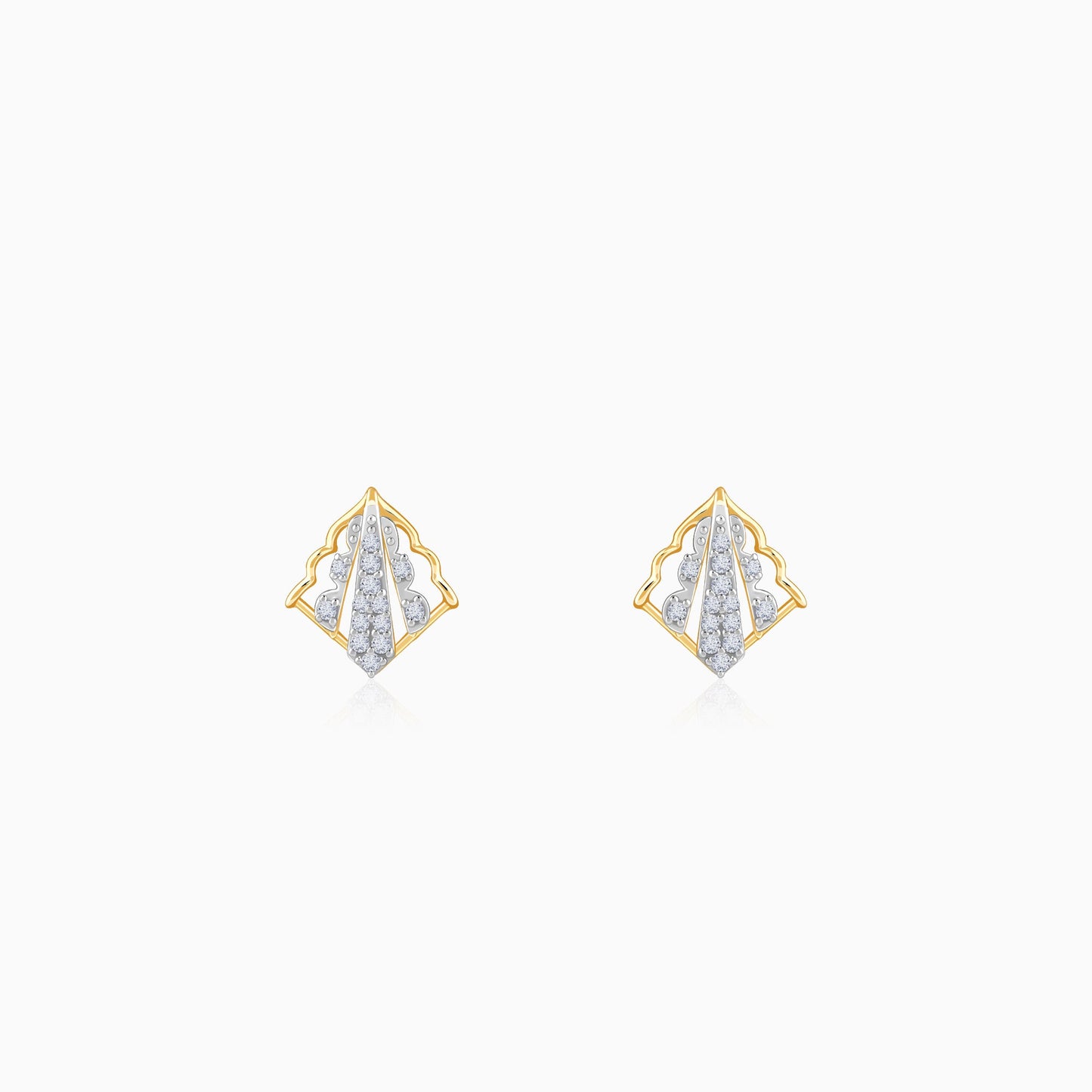 Gold Minimal Lab Grown Diamond Stud Earrings