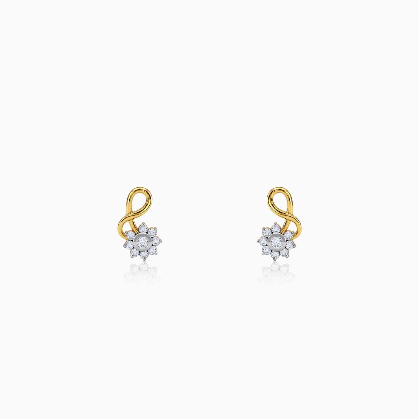 Gold Celest Lab Grown Diamond Earrings