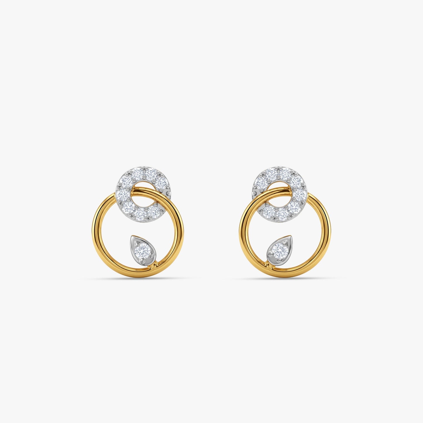 Gold Orbit Aveline Lab Grown Diamond Earrings