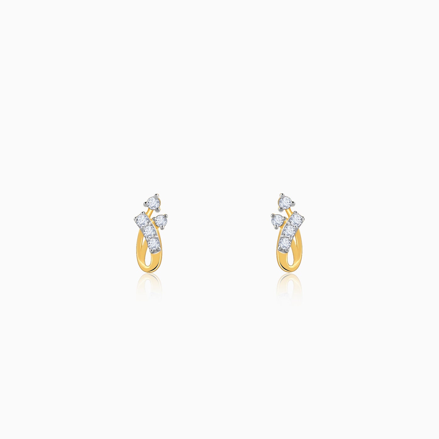 Gold Intertwine Glow Lab Grown Diamond Earrings