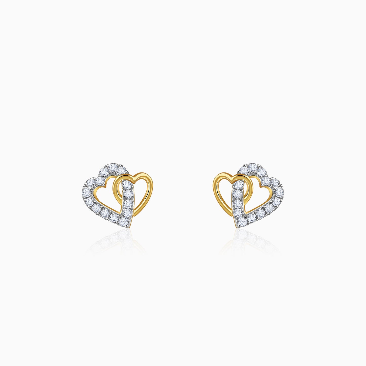 Gold Magical Love Lab Grown Diamond Studs