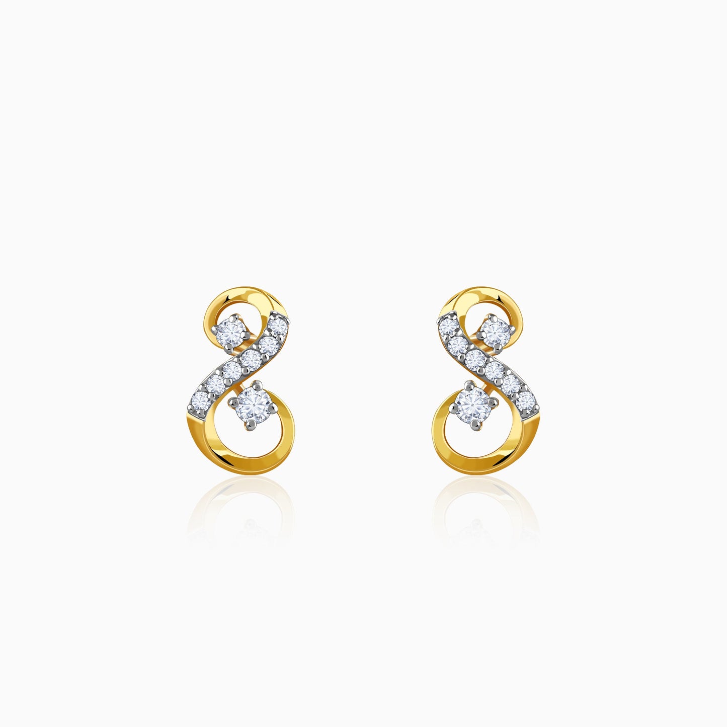 Gold Royal Shine Lab Grown Diamond Earrings