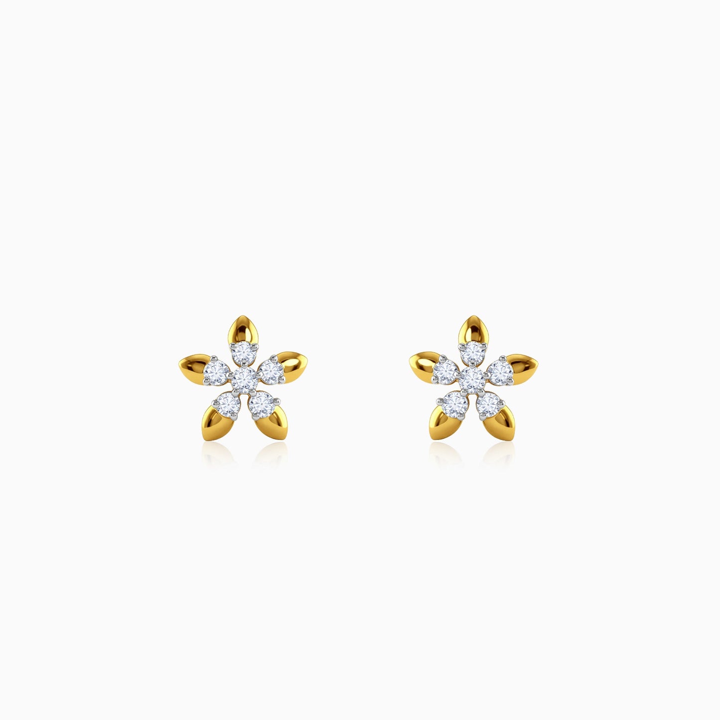 Gold Comet Busters Lab Grown Diamond Earrings