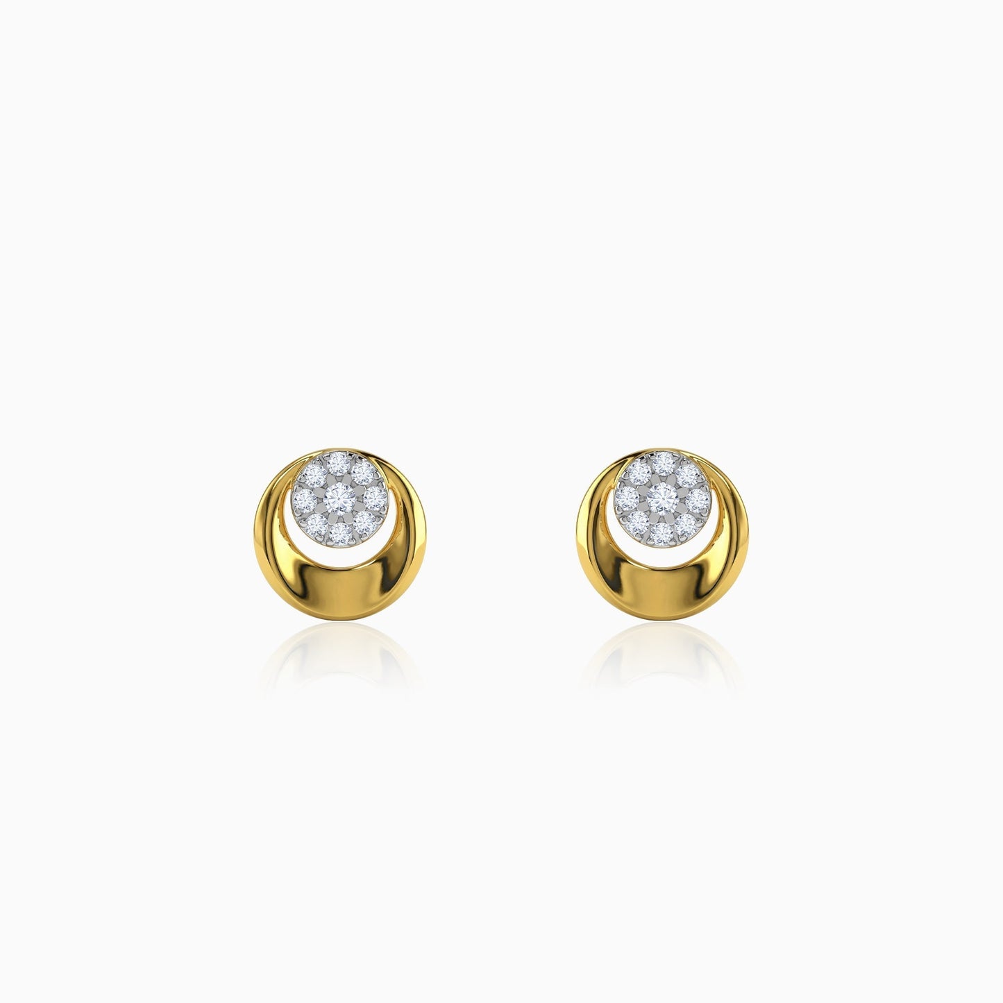 Gold Unity Lab Grown Diamond Earrings