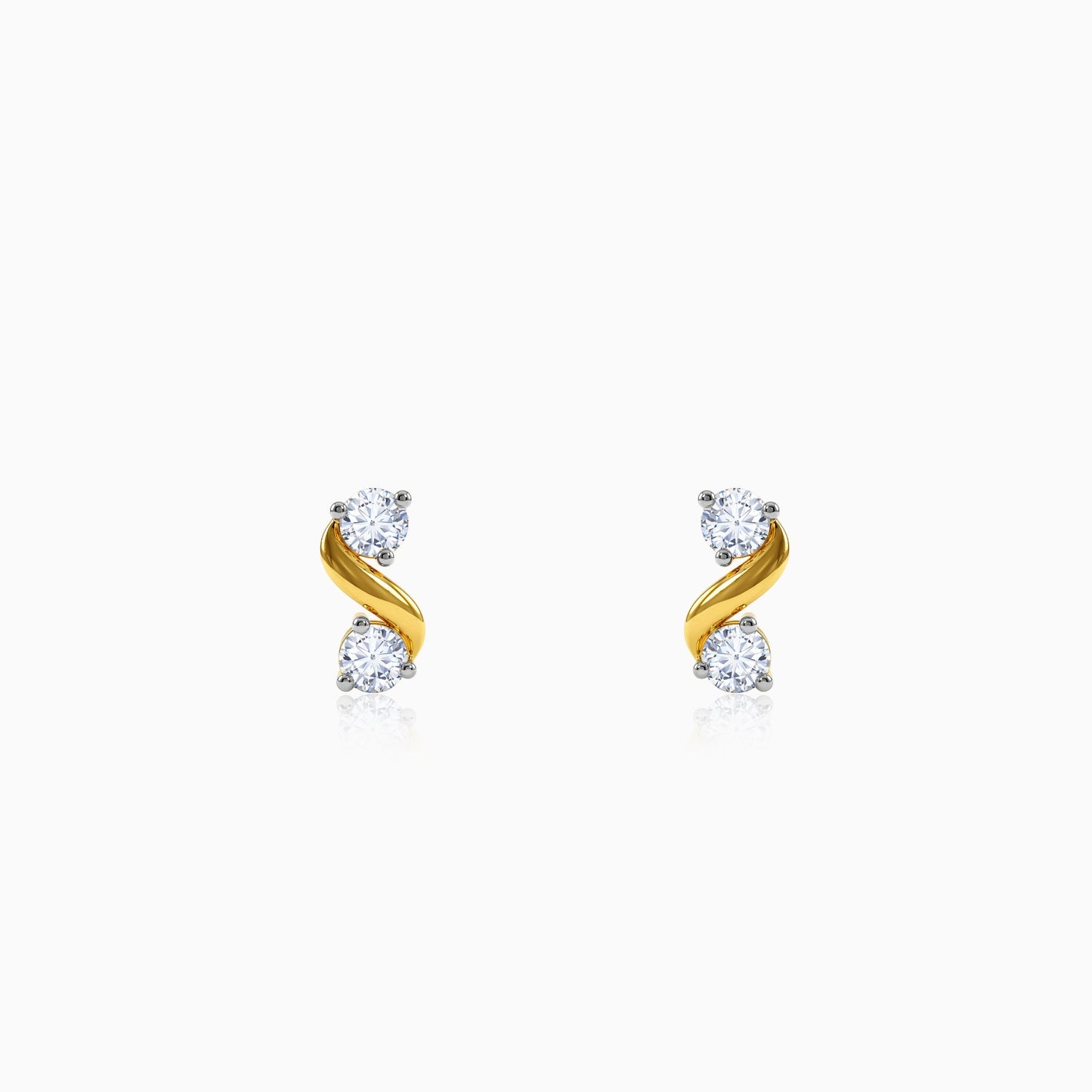 Gold Grace Follows Lab Grown Diamond Earrings