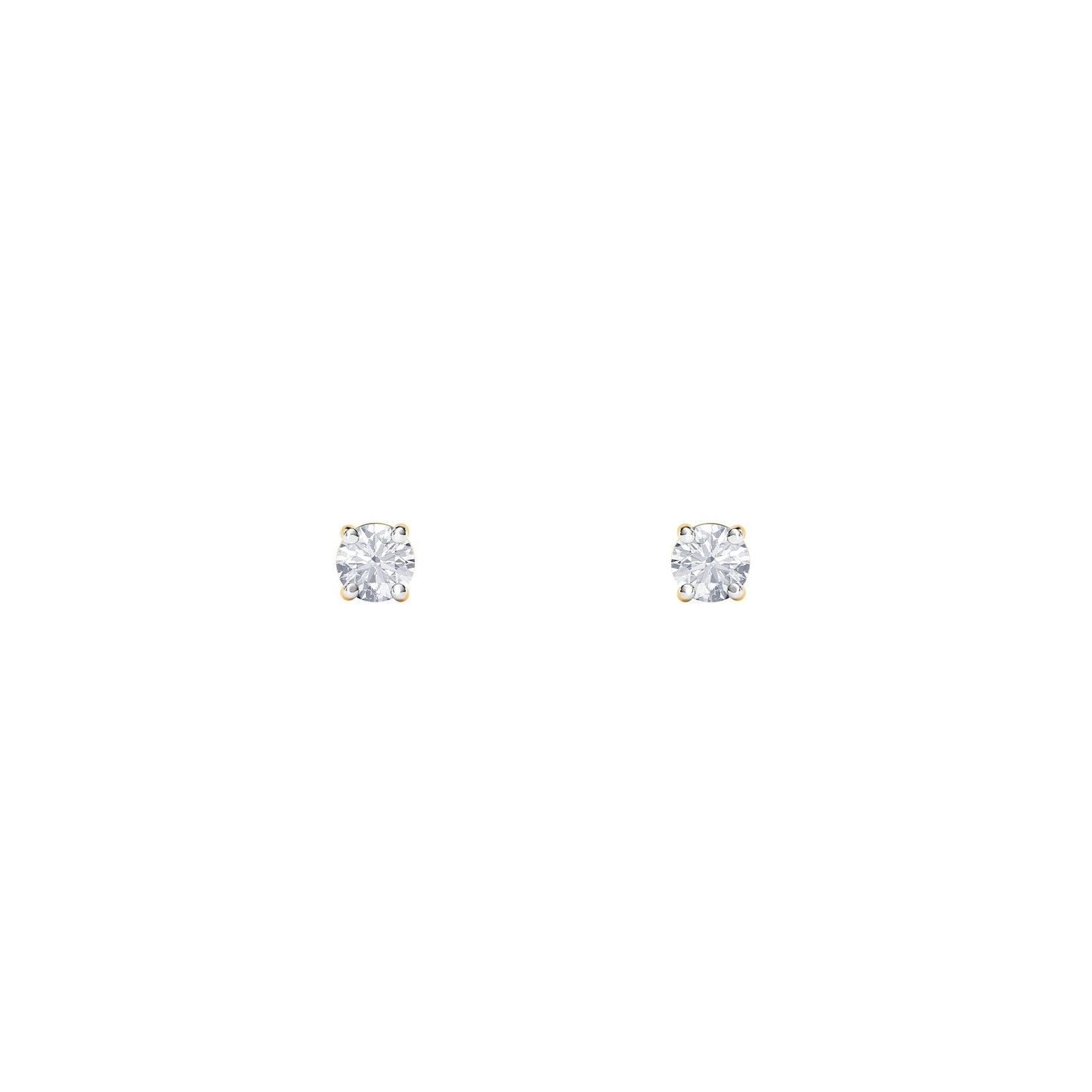 Gold Radiate Classic Lab Grown Diamond Solitaire Studs