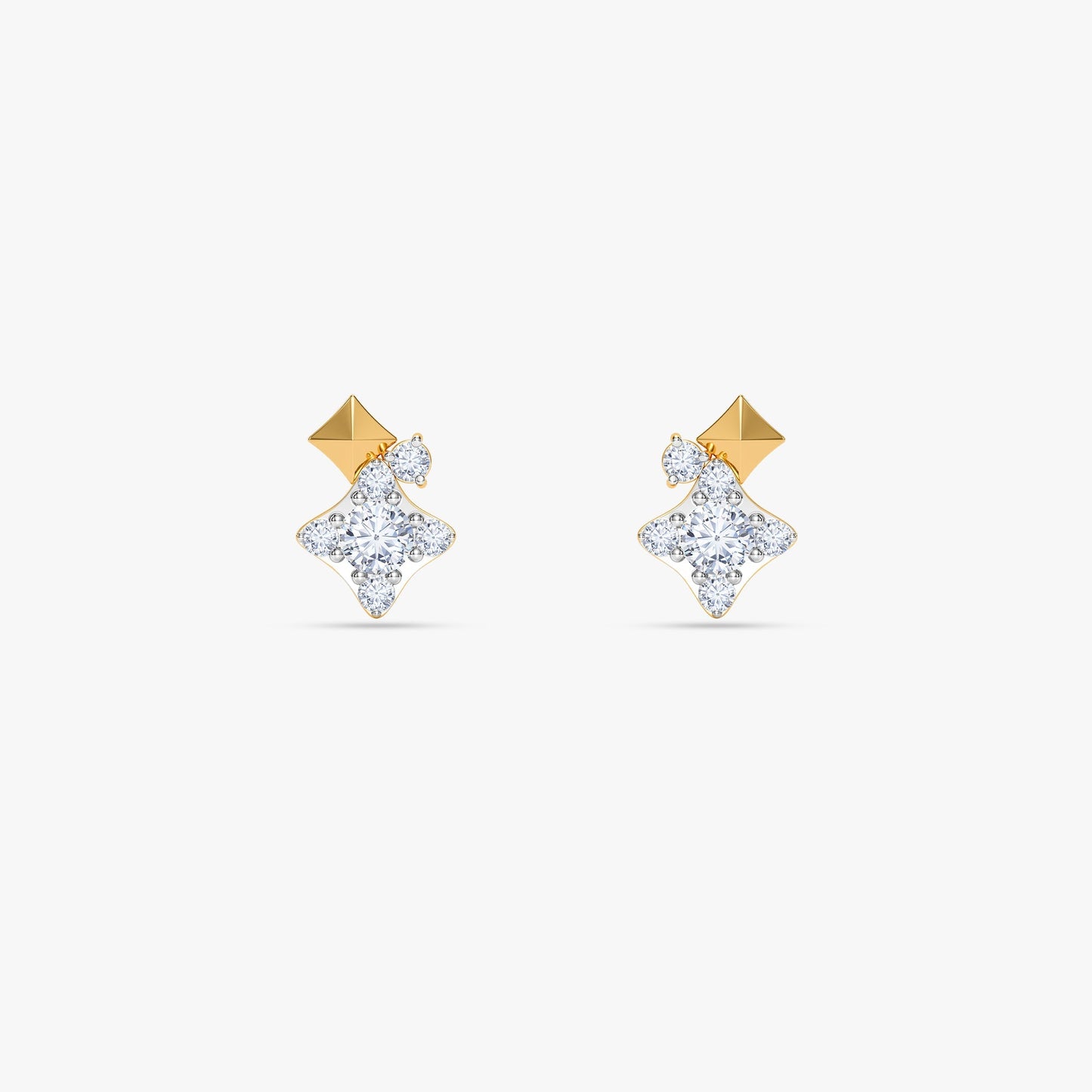 Gold Starlit Harmony Lab Grown Diamond Earrings