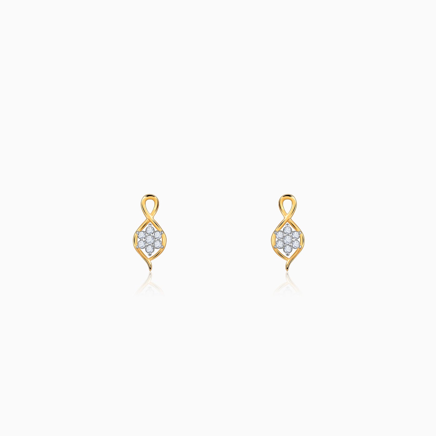 Anushka Sharma Gold Pure Flora Diamond Earrings