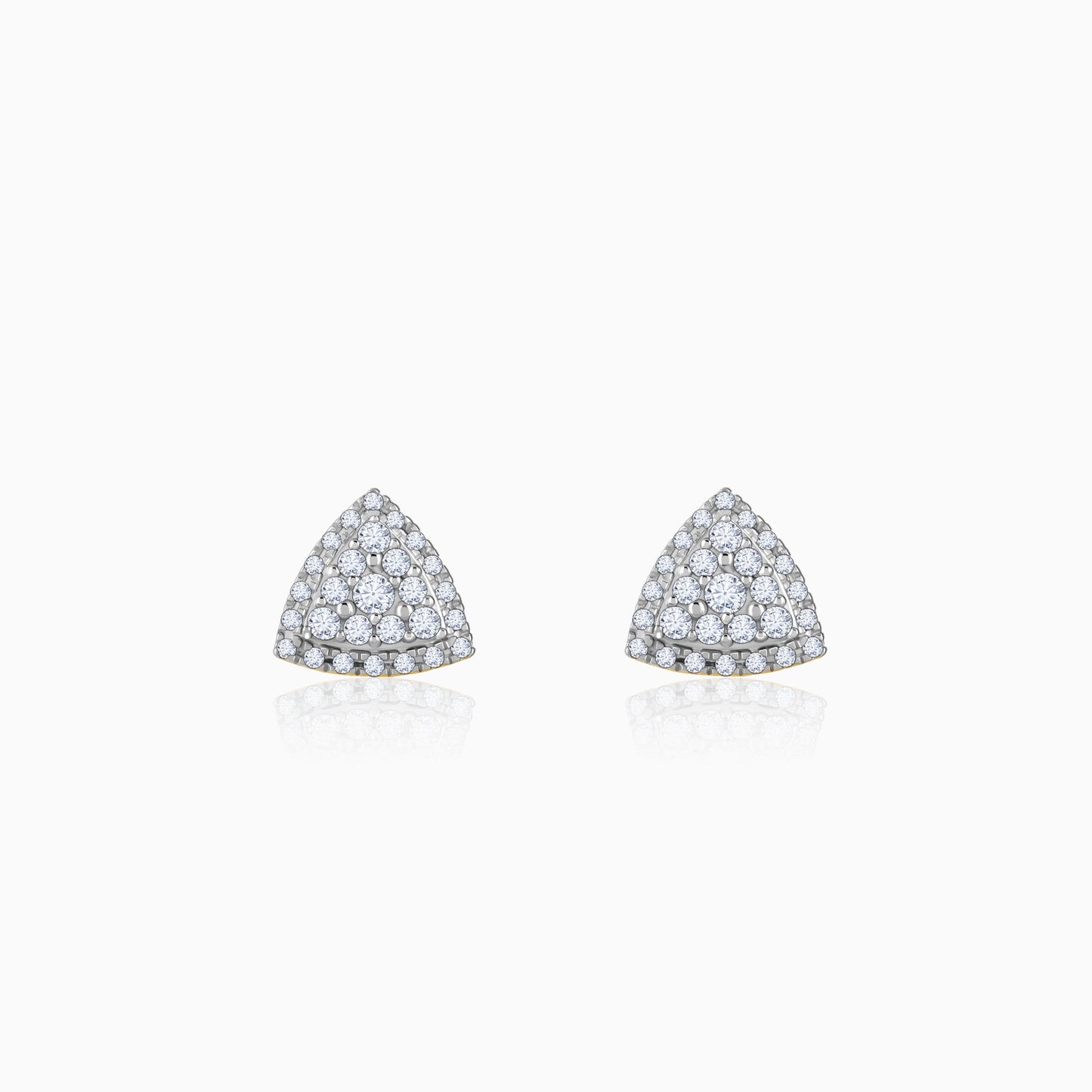 Gold Glitter Punch Diamond Earrings