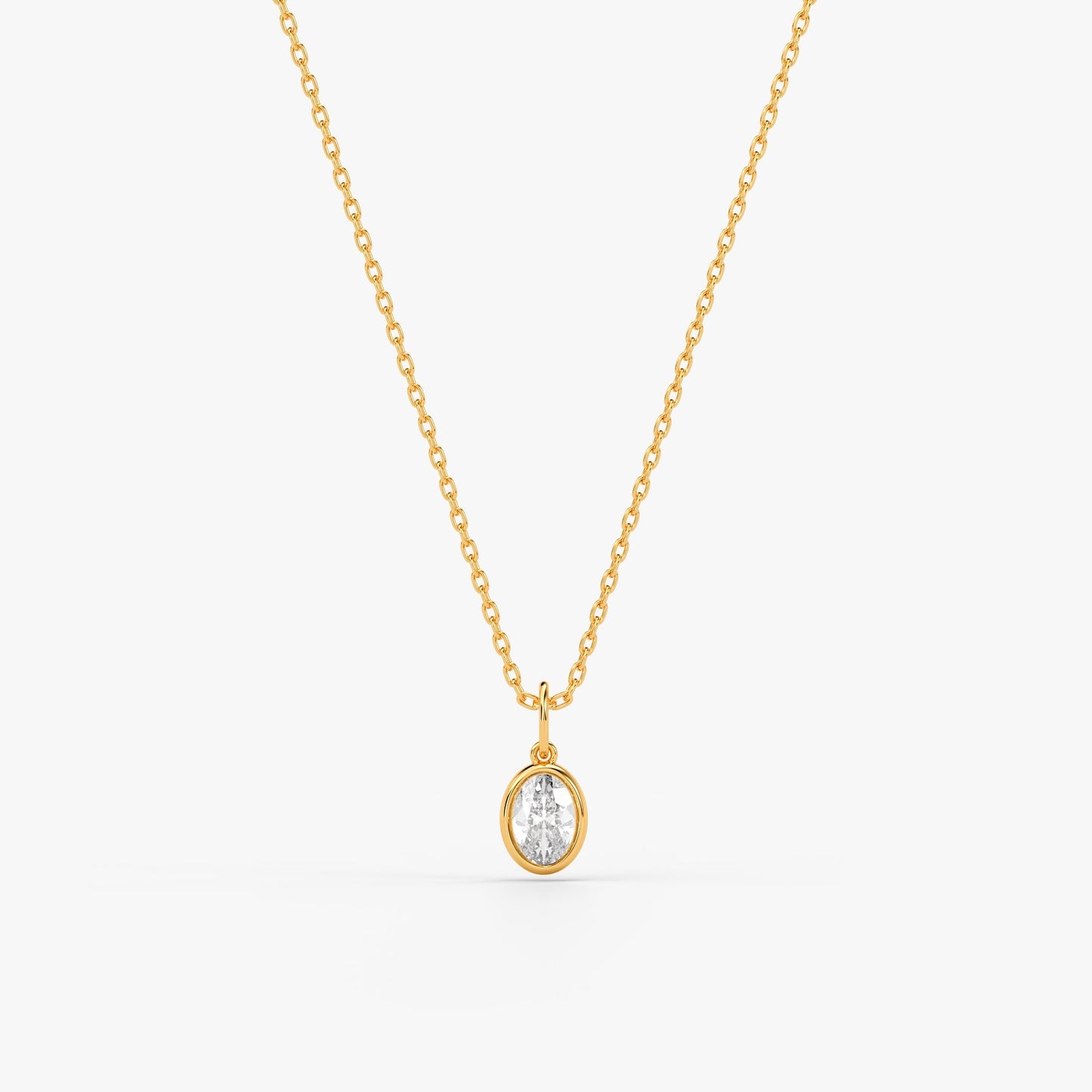 Gold Chic Classic Lab Grown Diamond Solitaire Pendant