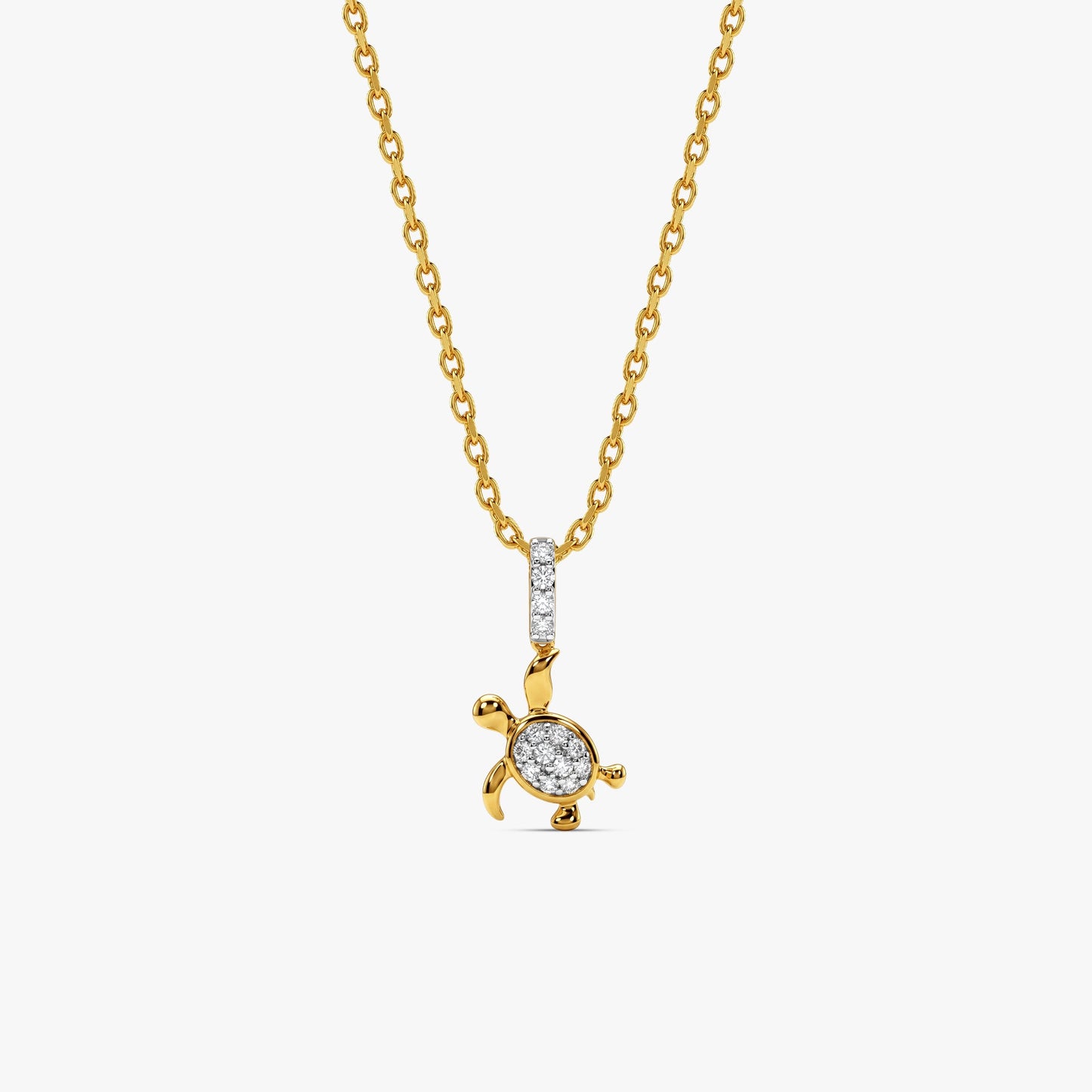 Gold Coastal Tale Lab Grown Diamond Pendant