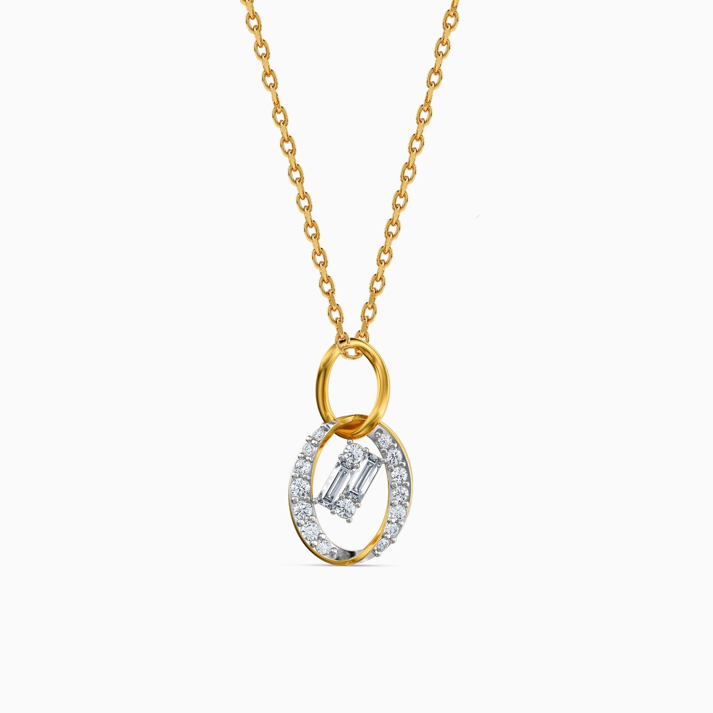 Gold Unity Loop Lab Grown Diamond Pendant
