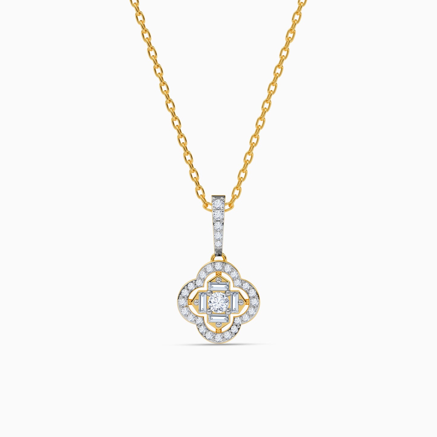Gold Clover Cascade Lab Grown Diamond Earrings