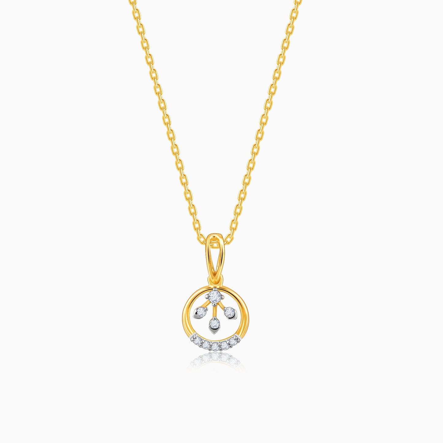 Gold Trance Lab Grown Diamond Pendant