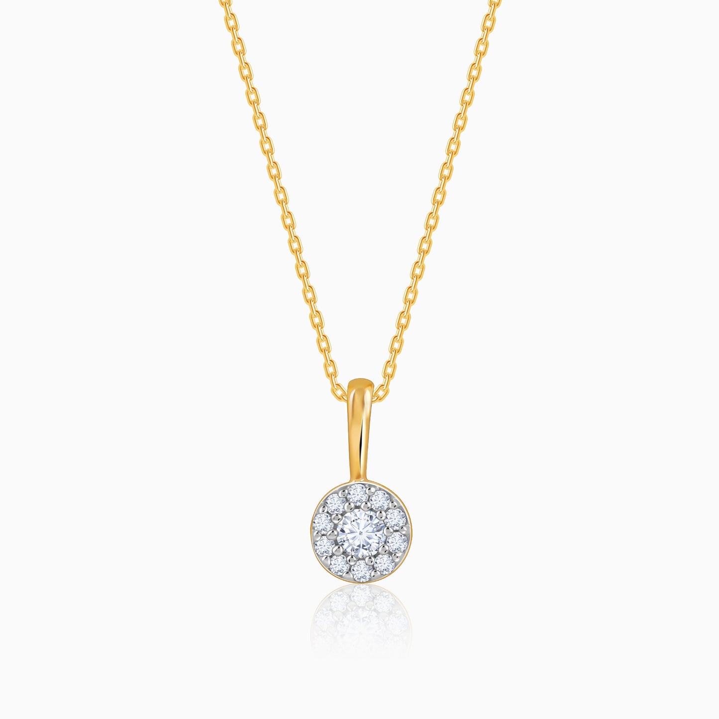 Gold Gorgeous Cluster Diamond Pendant