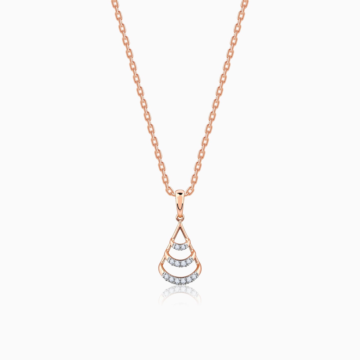 Rose Gold Globule Diamond Pendant