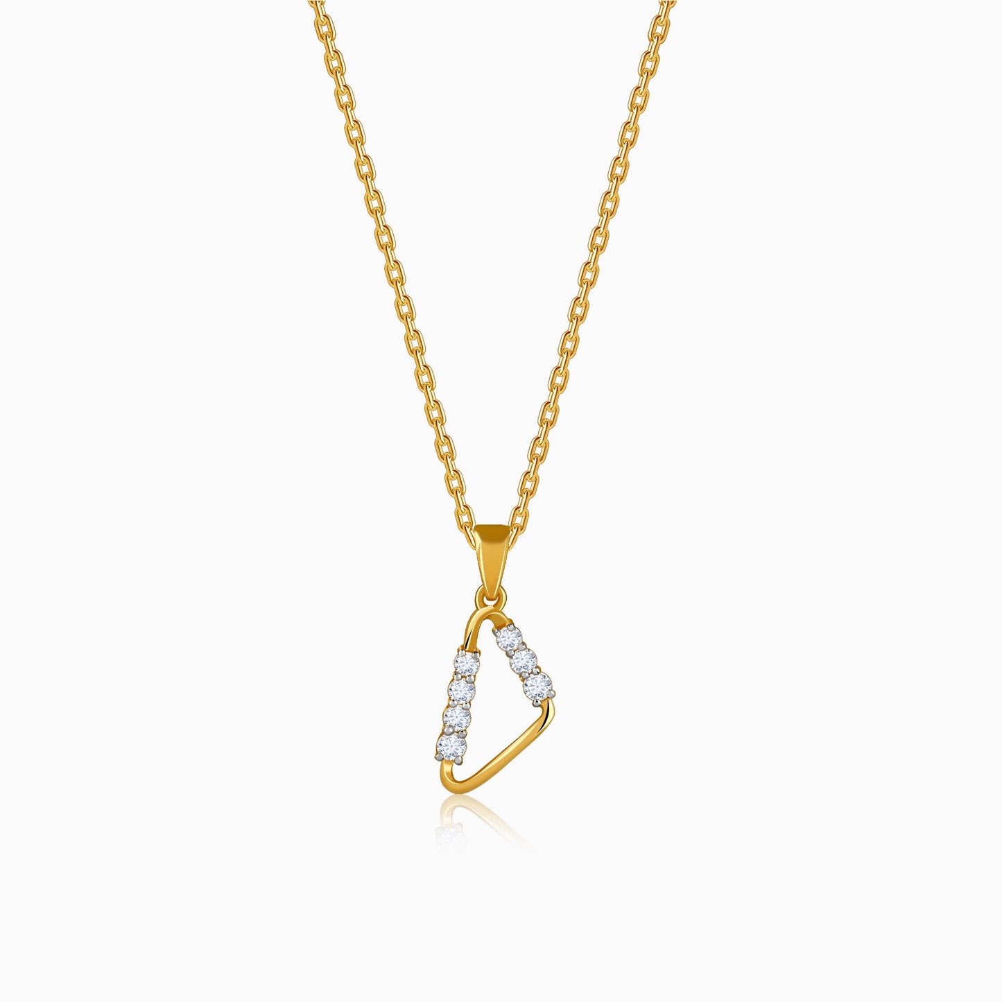 Gold Prism Muse Lab Grown Diamond Pendant