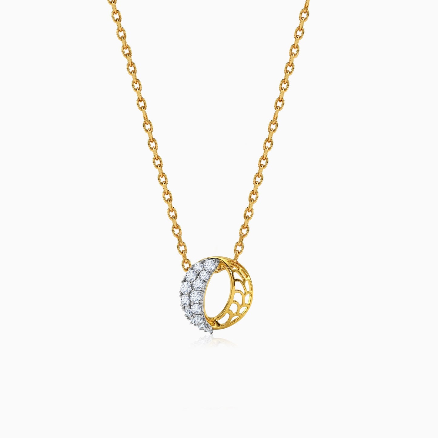 Gold Delphine Lab Grown Diamond Pendant