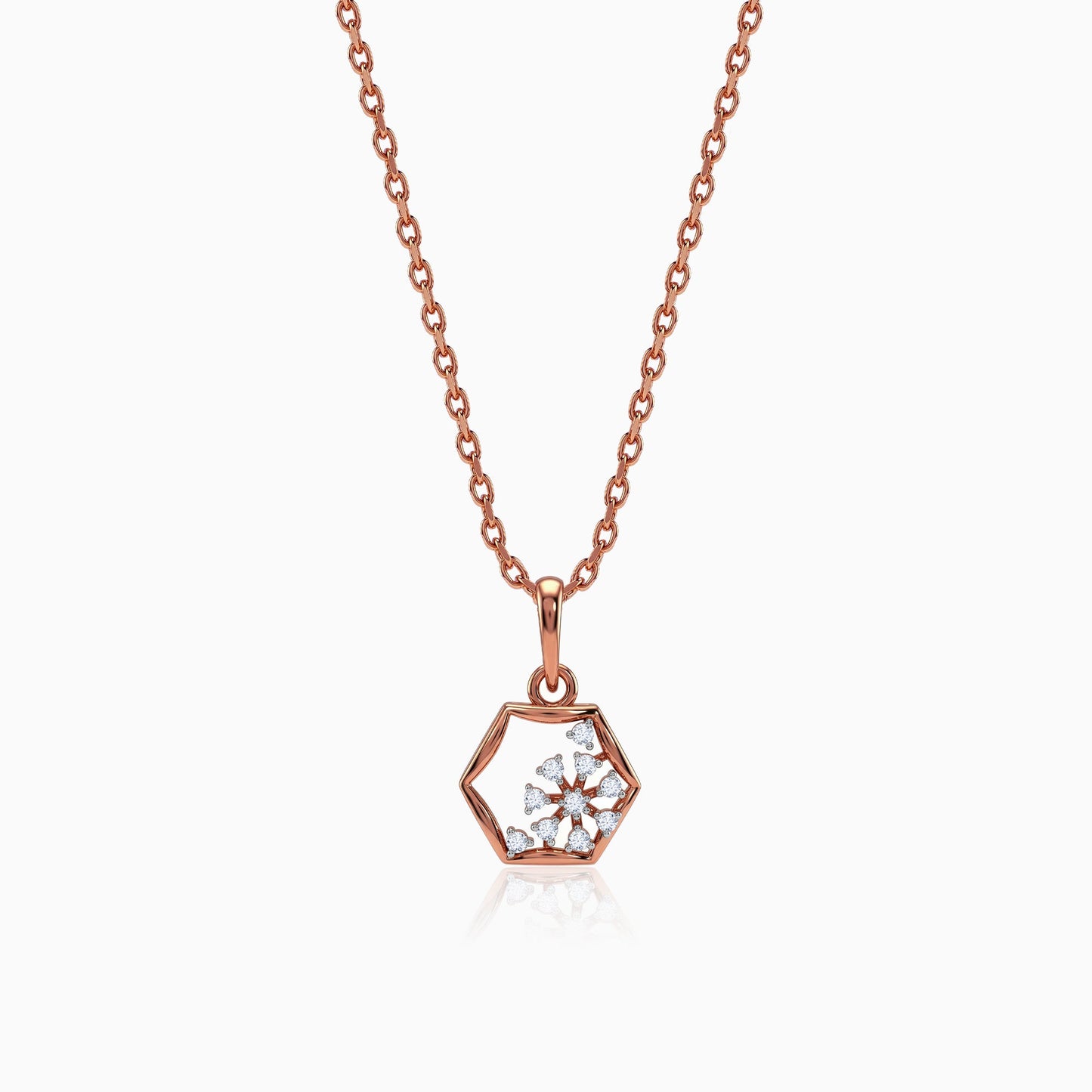 Rose Gold and Diamond Meridian Pendant