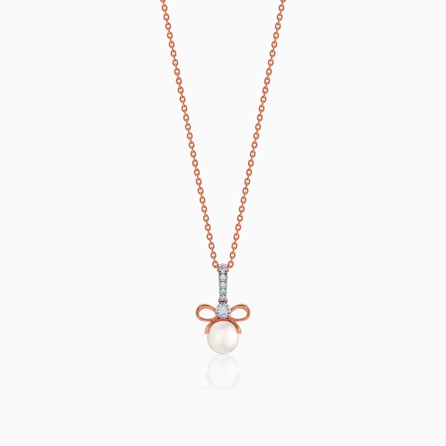 Anushka Sharma Rose Gold Cielo Bow Lab Grown Diamond Pendant