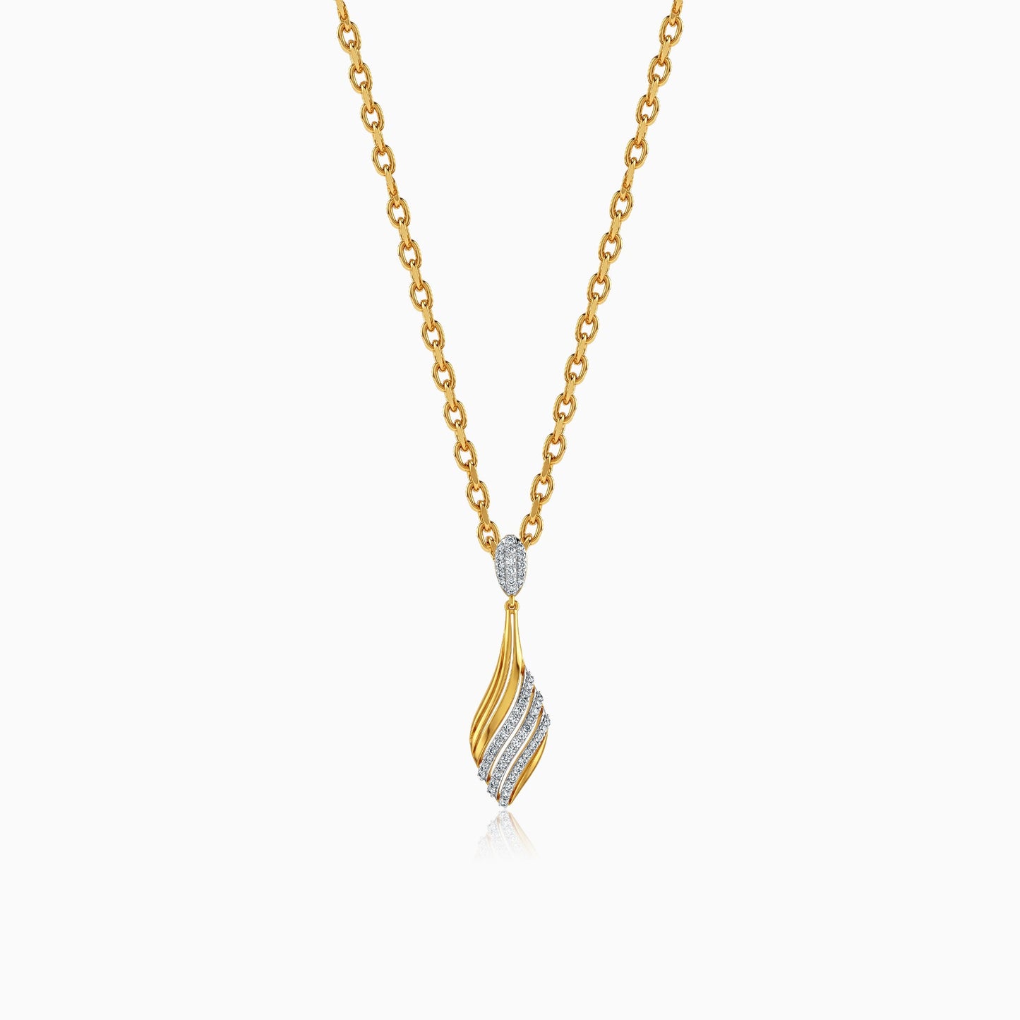Anushka Sharma Gold Aurora Drift Lab Grown Diamond Pendant