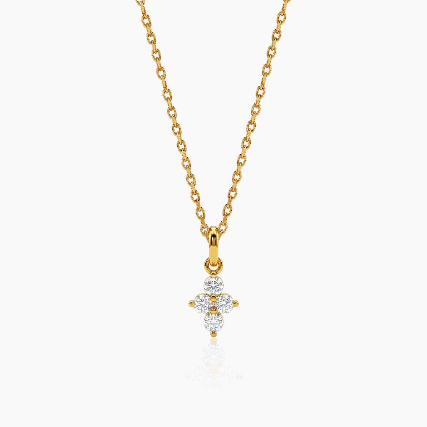 Gold Prism Shine Lab Grown Diamond Pendant