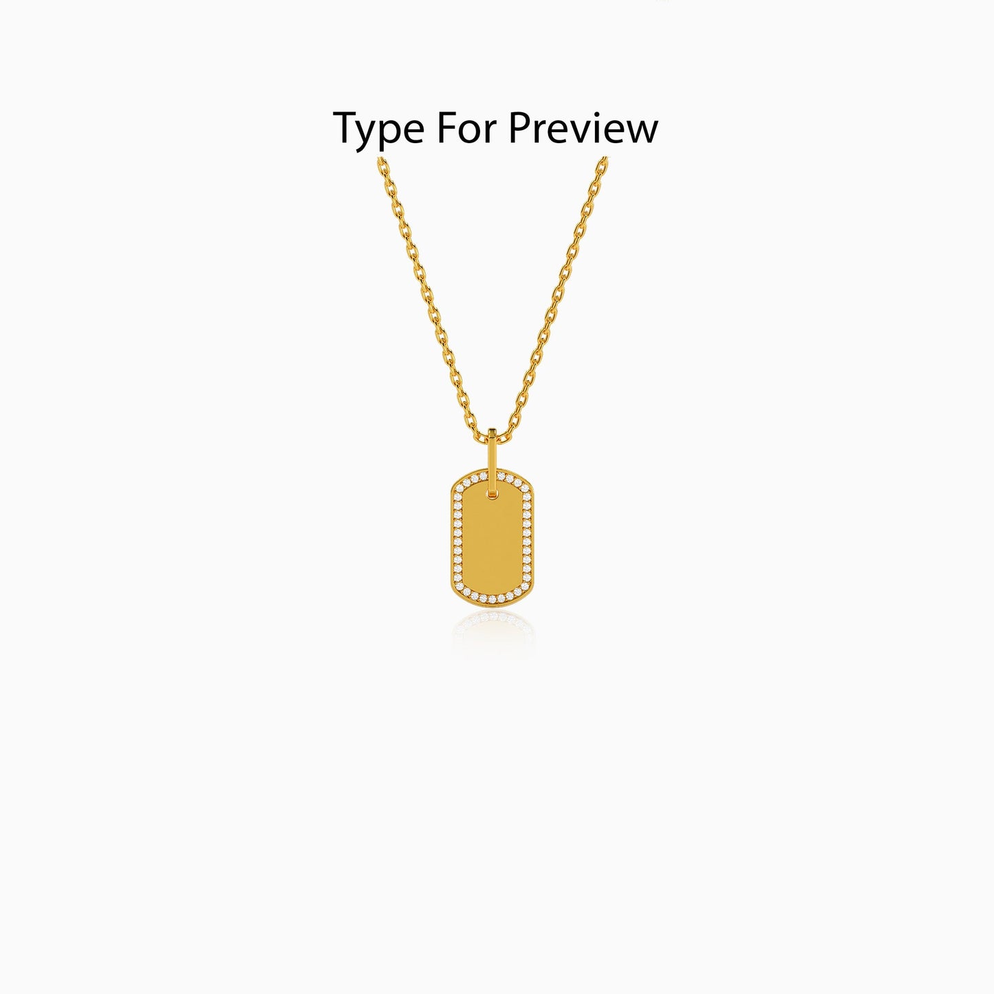 Personalised Gold Something Timeless Lab Grown Diamond Pendant (9K)
