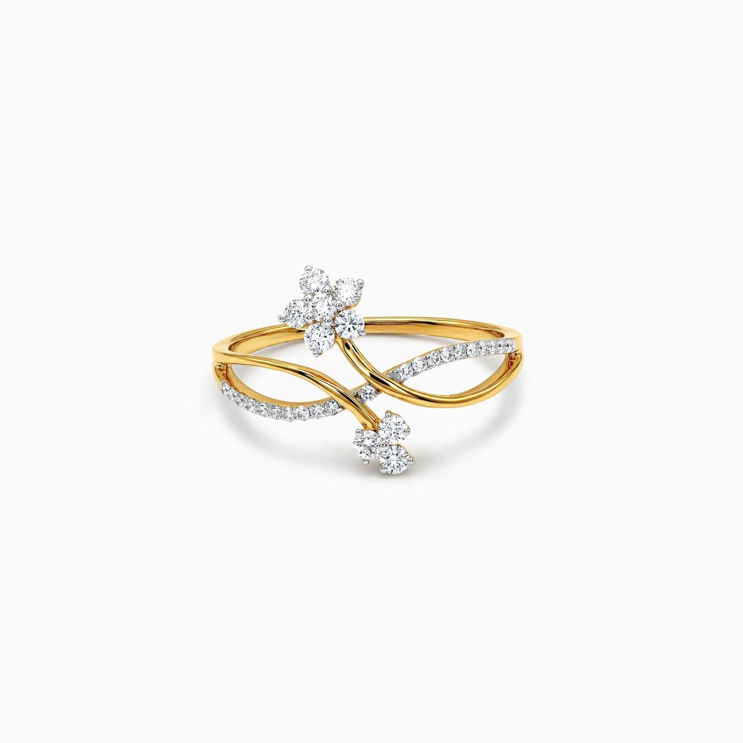 Gold Papillon Rive Lab Grown Diamond Ring (Size 12)