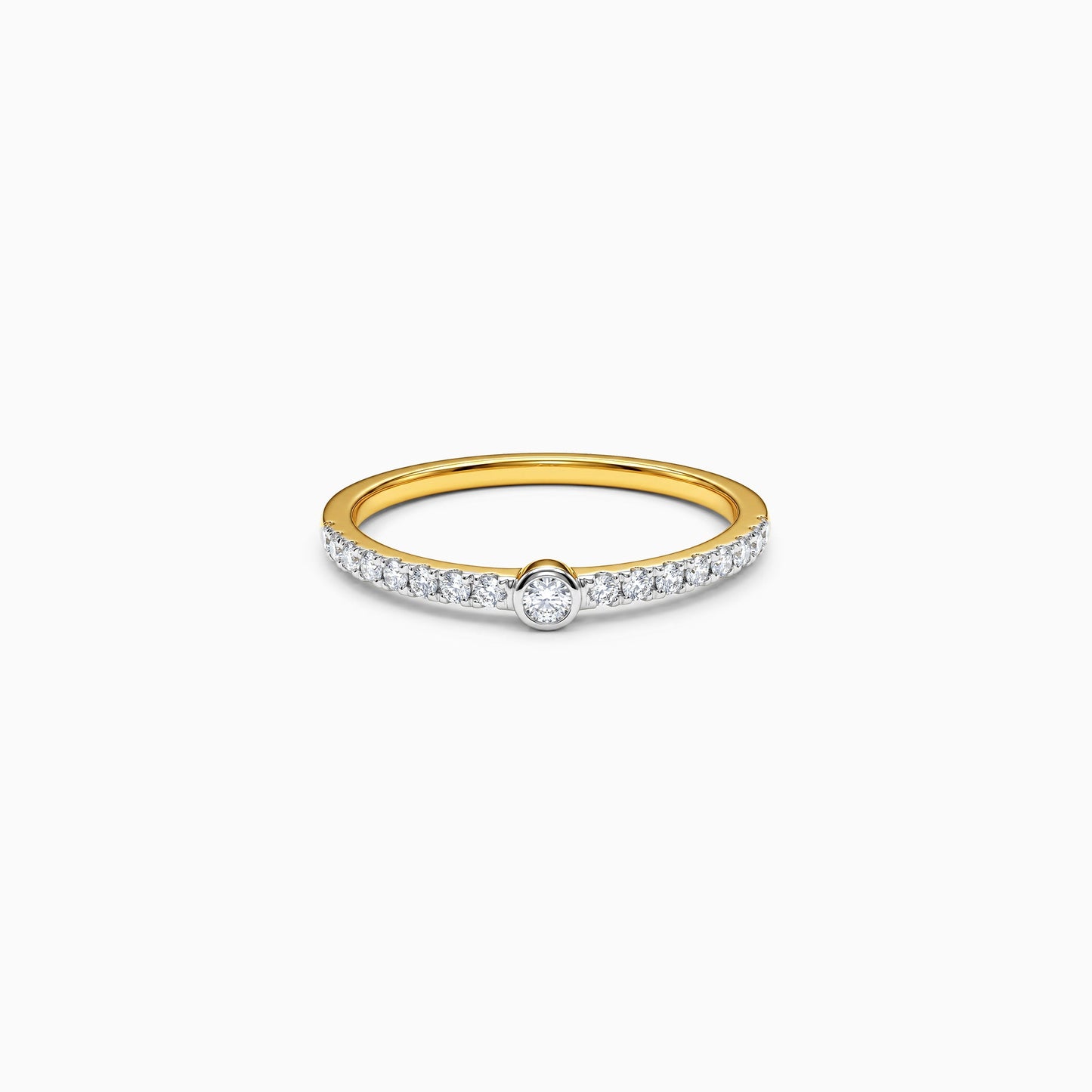 Gold Perle Etoilee Lab Grown Diamond Ring (Size 12)