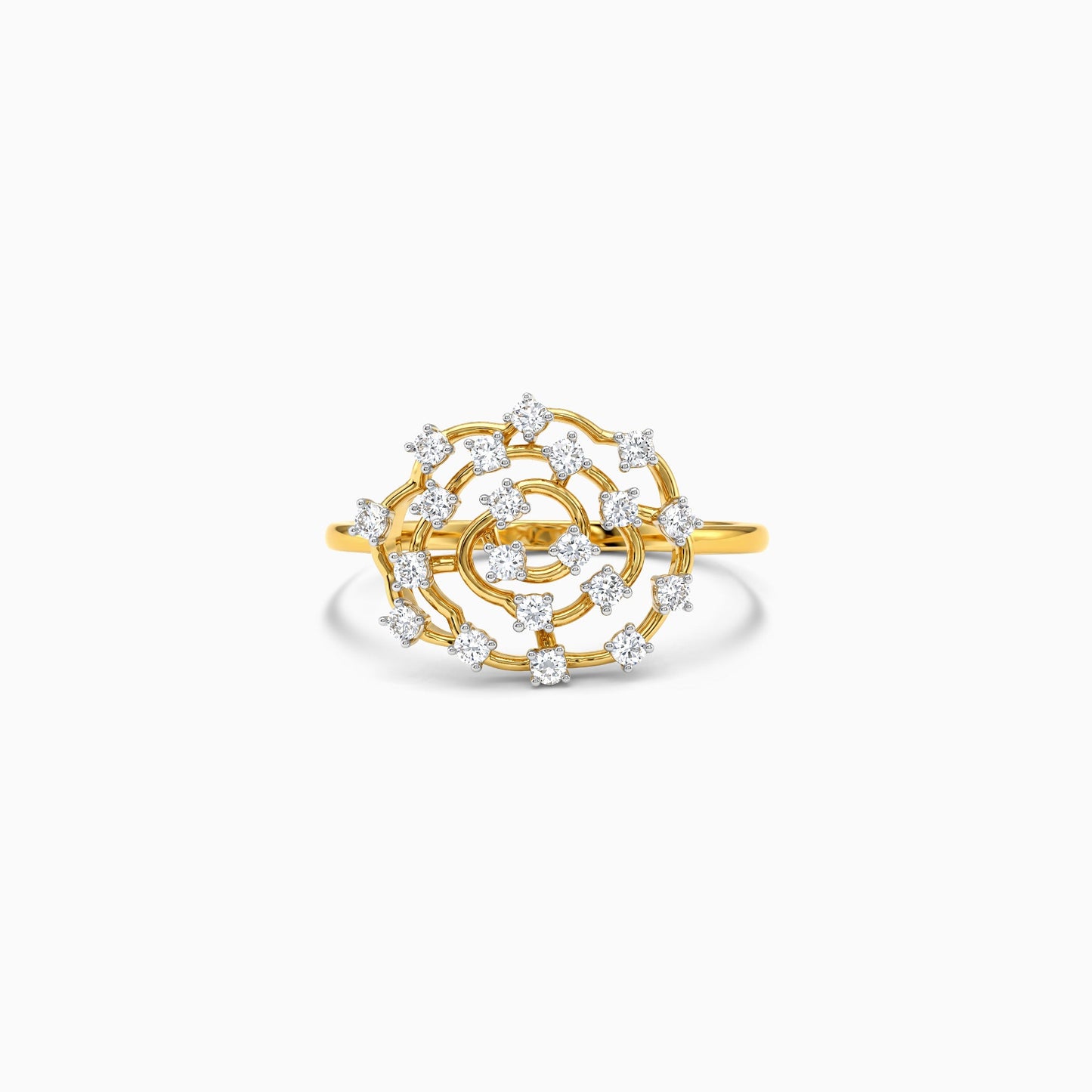 Gold Tourbillon Luxe Lab Grown Diamond Ring (Size 12)