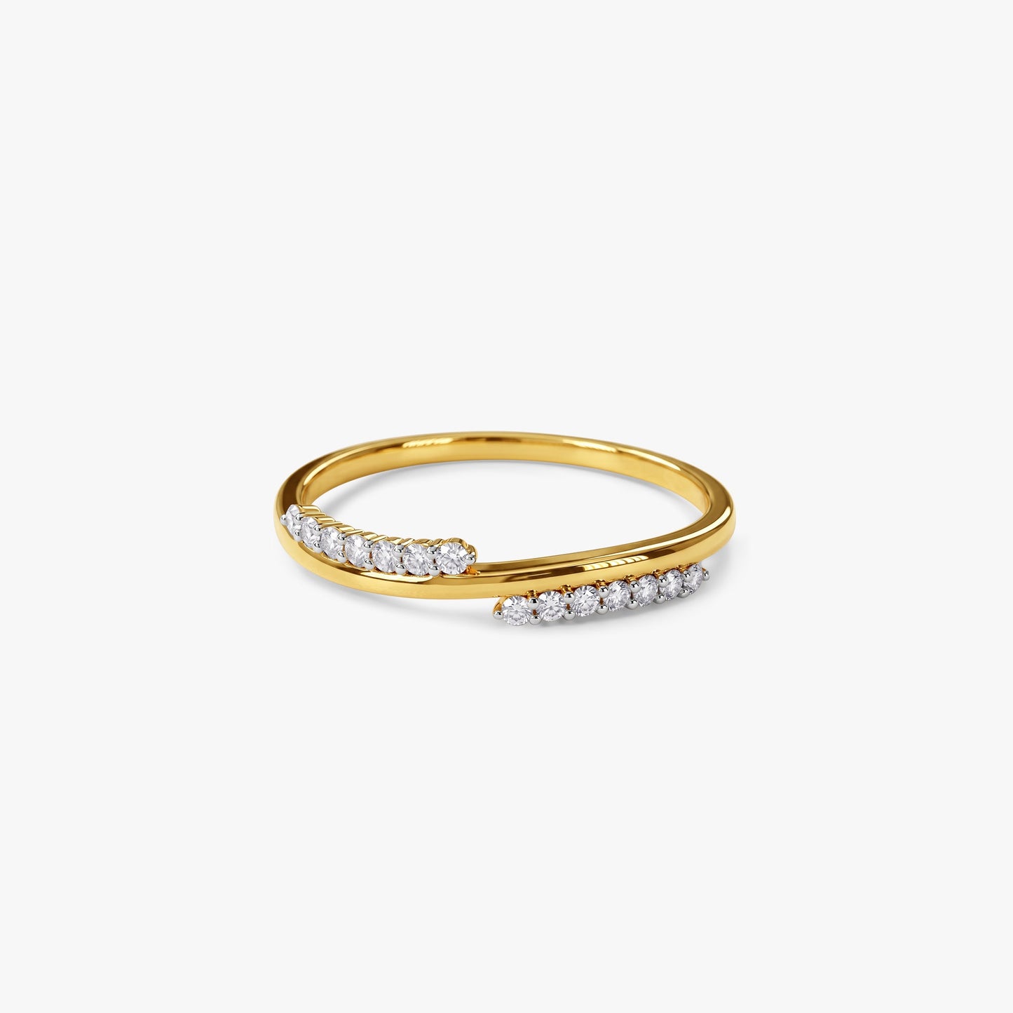 Gold Aurelle Curve Lab Grown Diamond Ring (SIze 12)