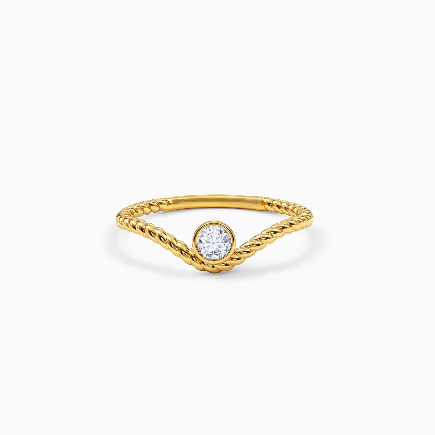 Gold Twine Apex Lab Grown Diamond Ring (Size 12)
