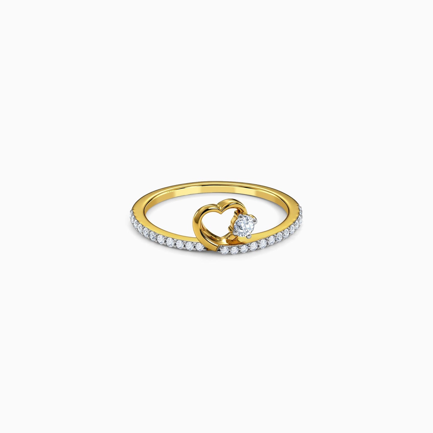 Gold Passionate Love Lab Grown Diamond Ring (Size 12)