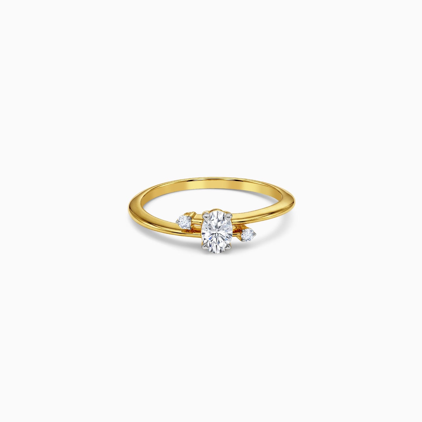 Gold Cross Tie Lab Grown Diamond Ring (Size 12)