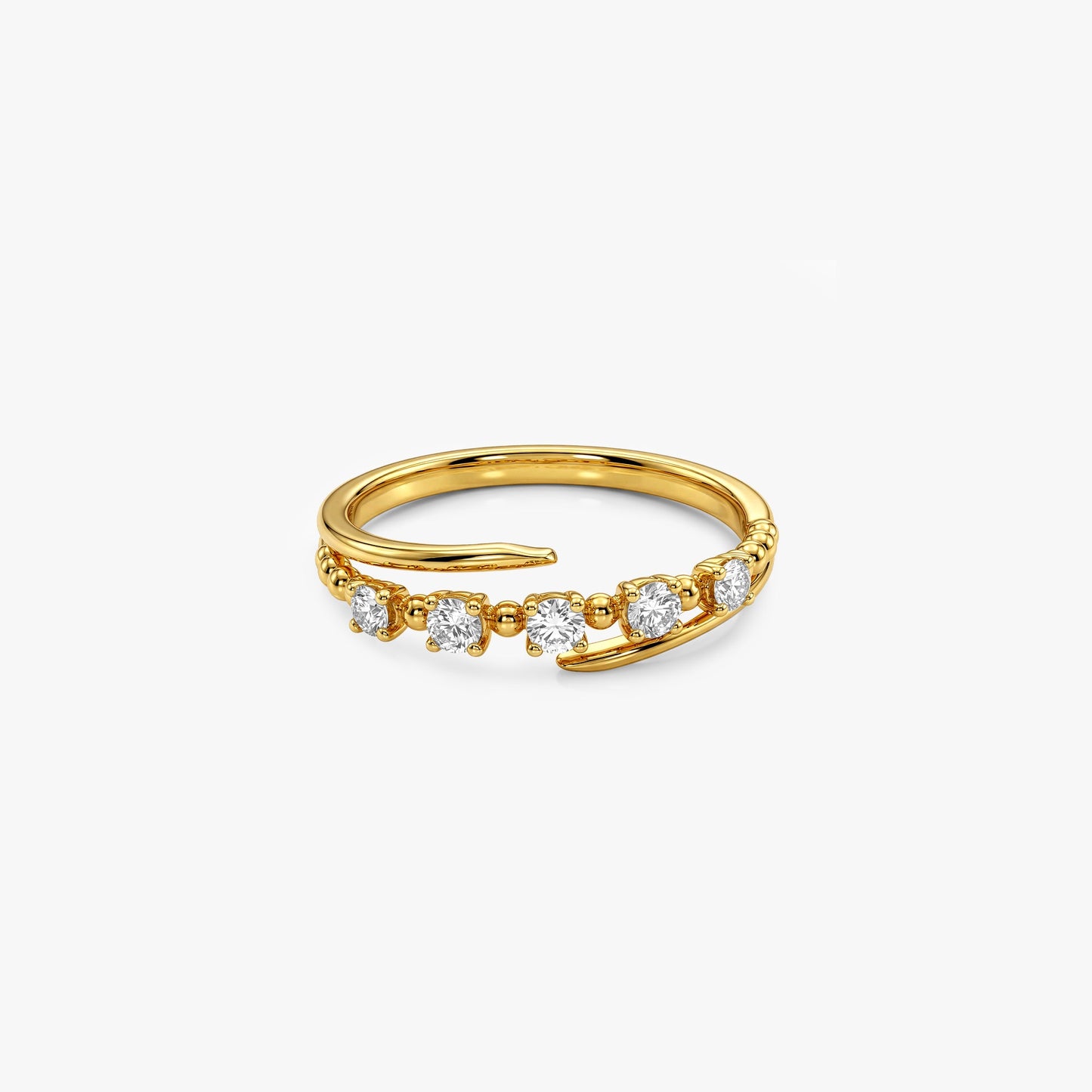 Gold Aurora Crown Lab Grown Diamond Ring (Size 12)