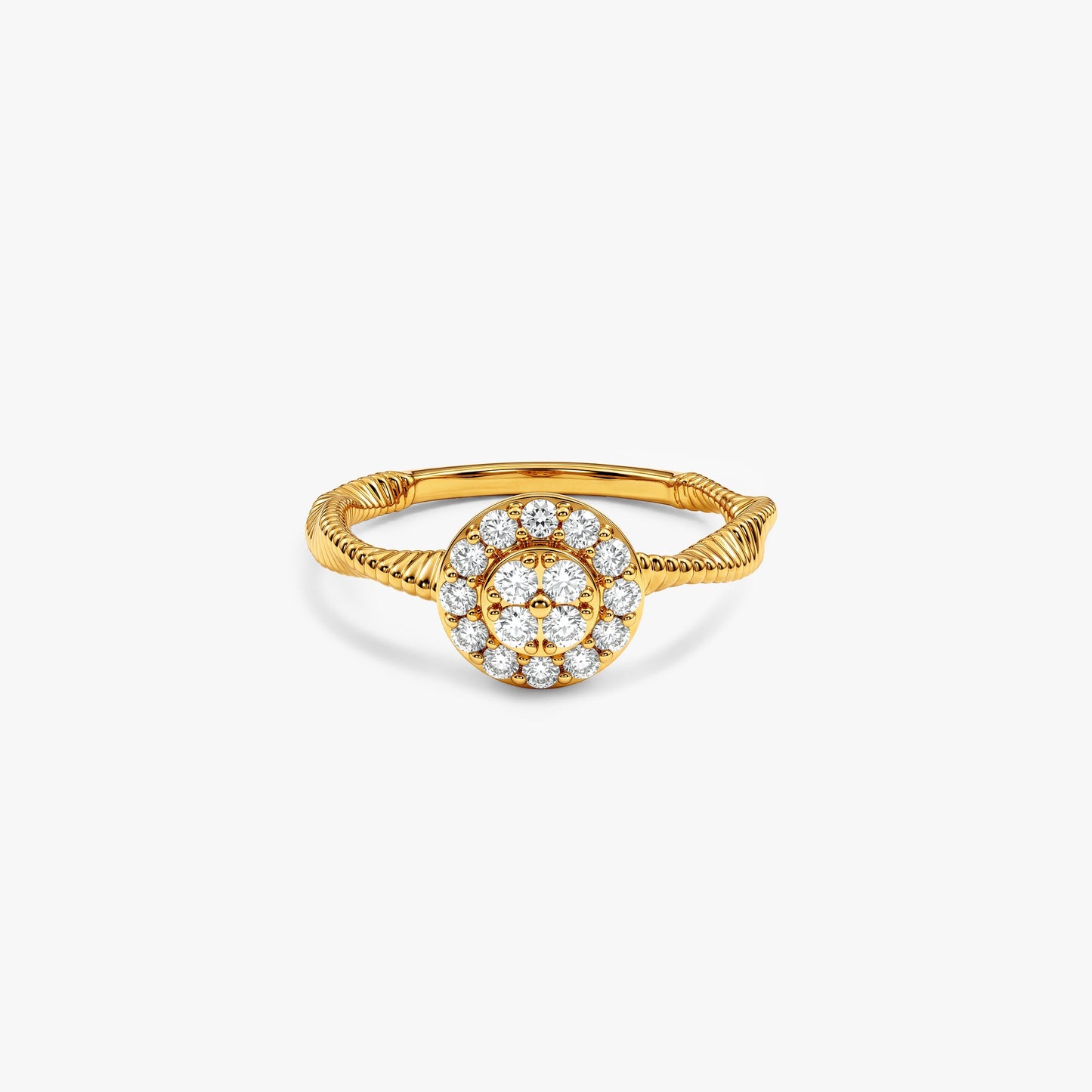 Gold Crowned Radiance Lab Grown Diamond Ring (Size 12)