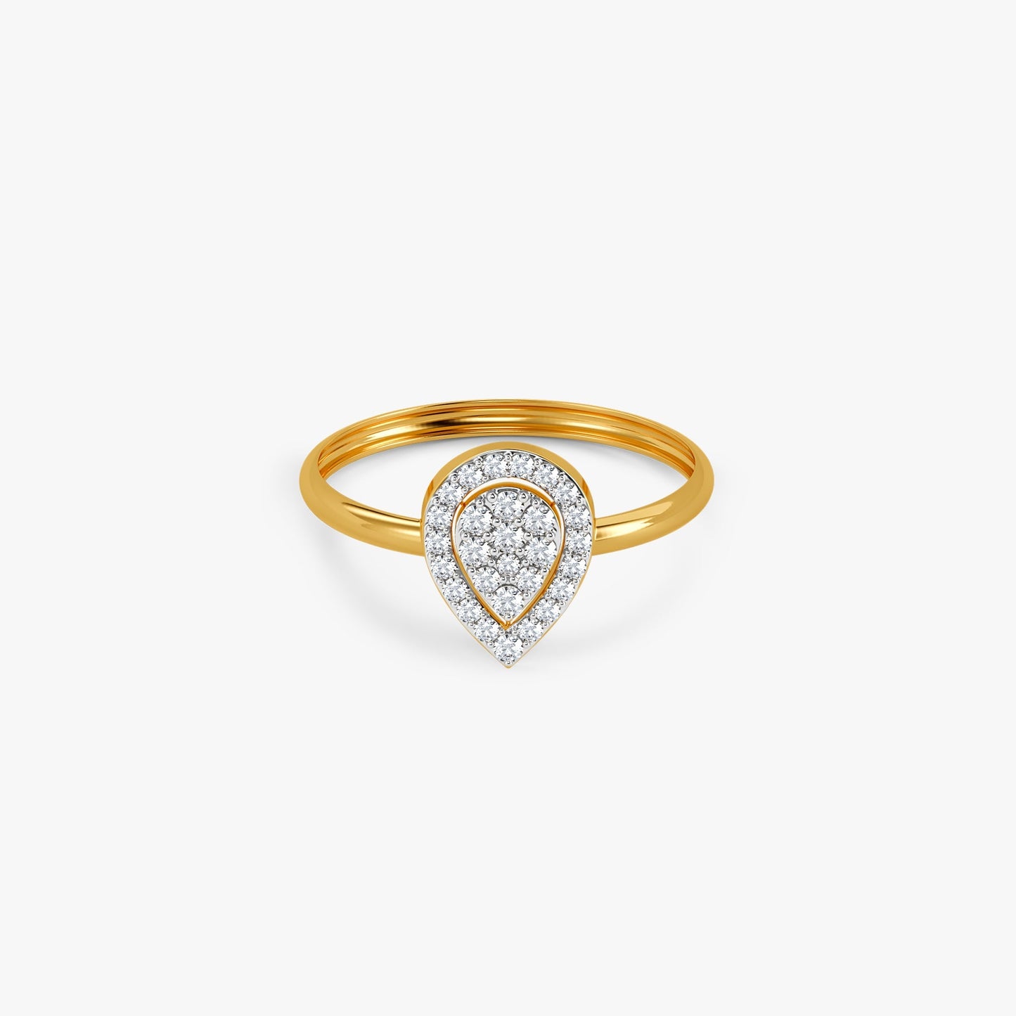 Gold Leafy Drip Lab Grown Diamond Ring (Size 12)