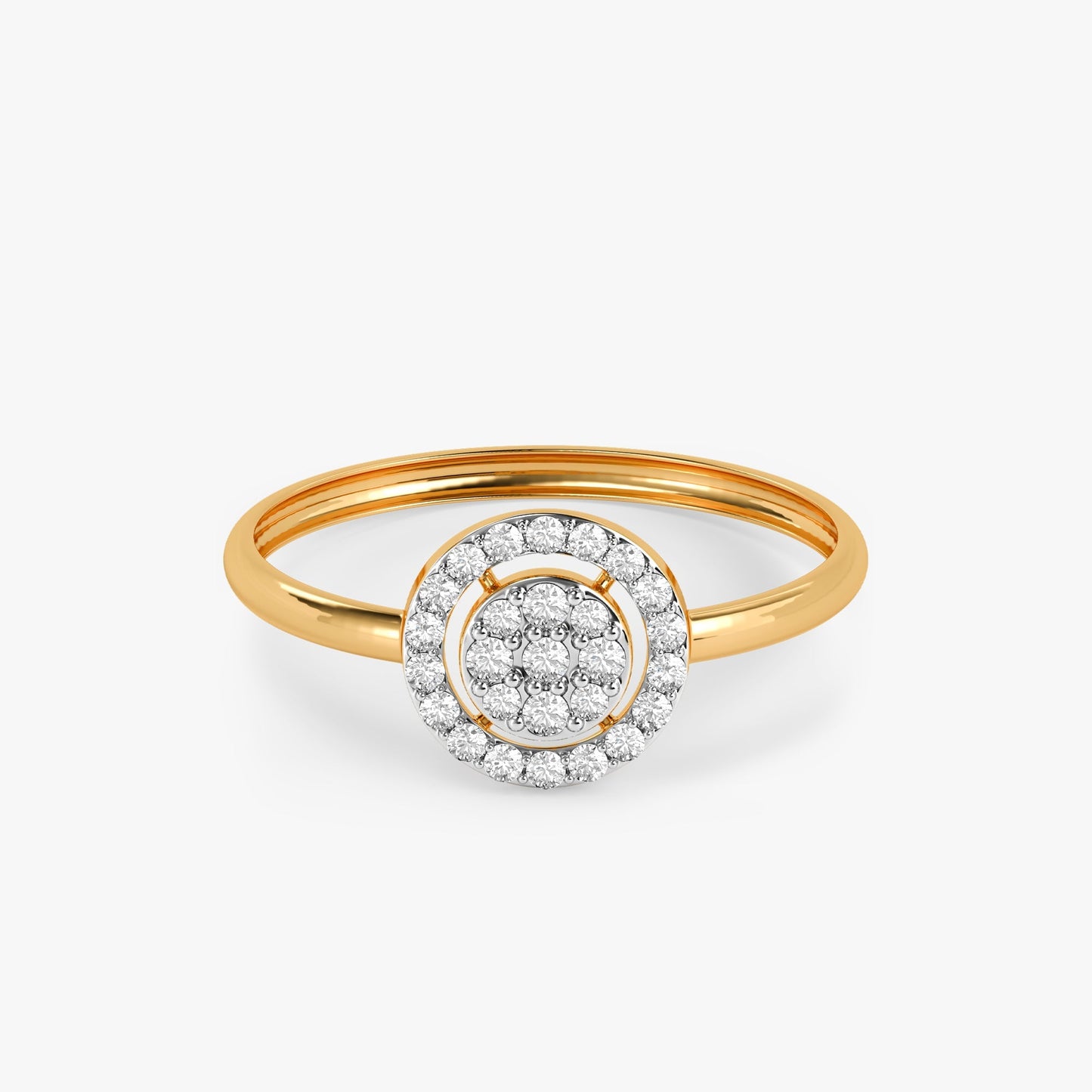 Gold Refined Circle Lab Grown Diamond Ring (Size 12)