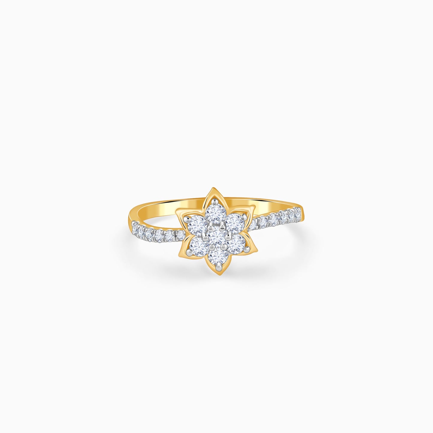 Gold Artistic Flora Lab Grown Diamond Ring