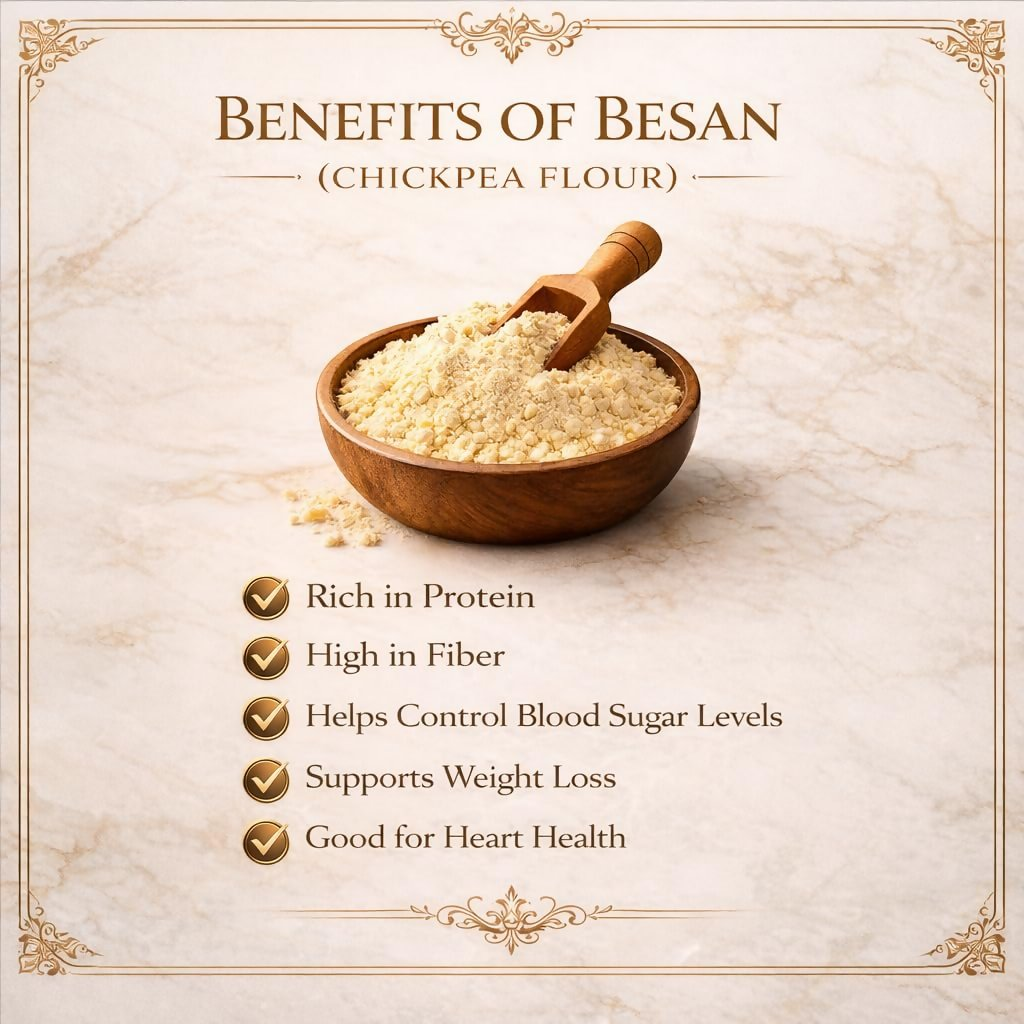 Village-Organica Besan Stone Grounded Unpolished Gram Flour