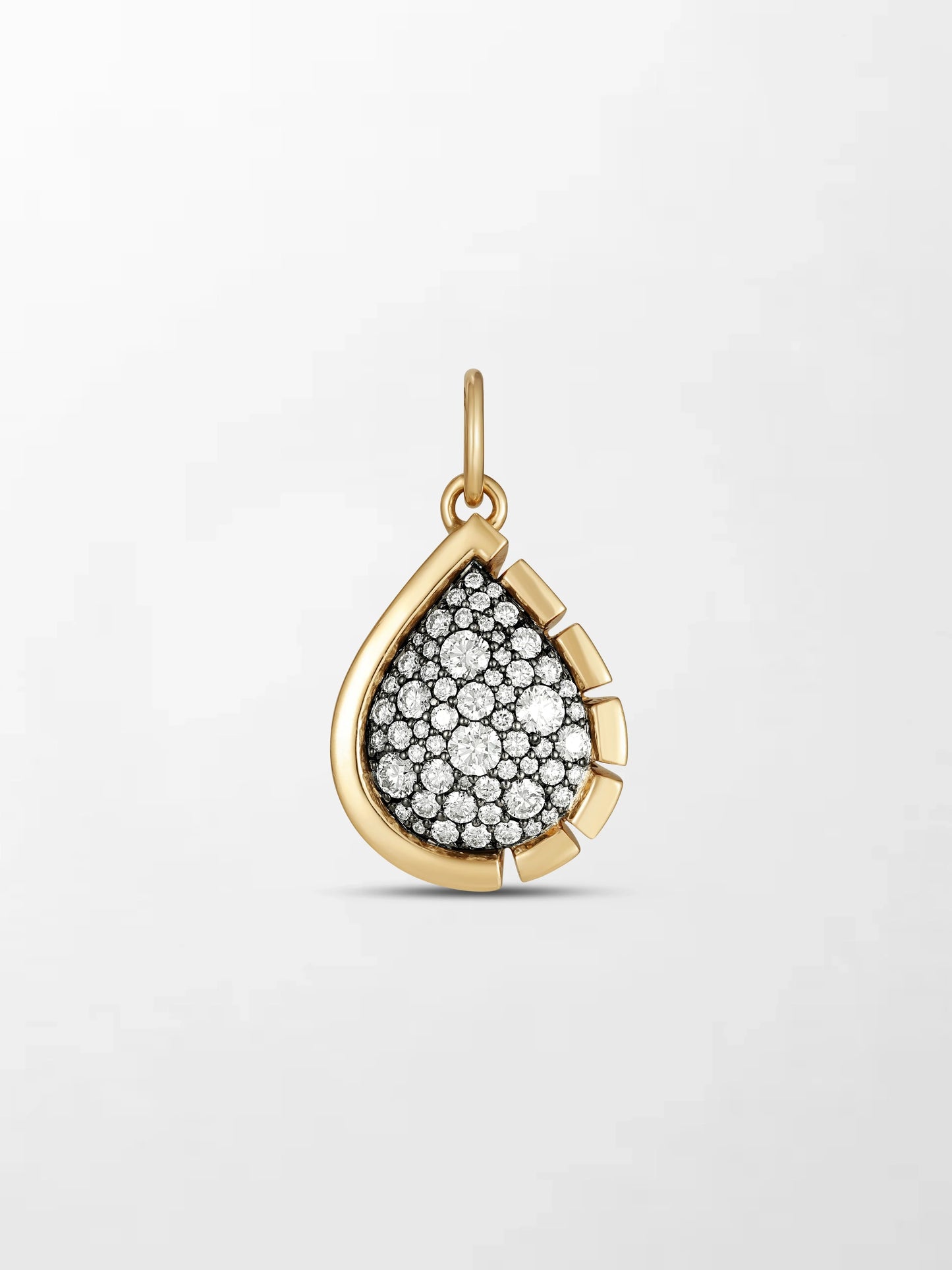 Split Bezel Teardrop Pendant