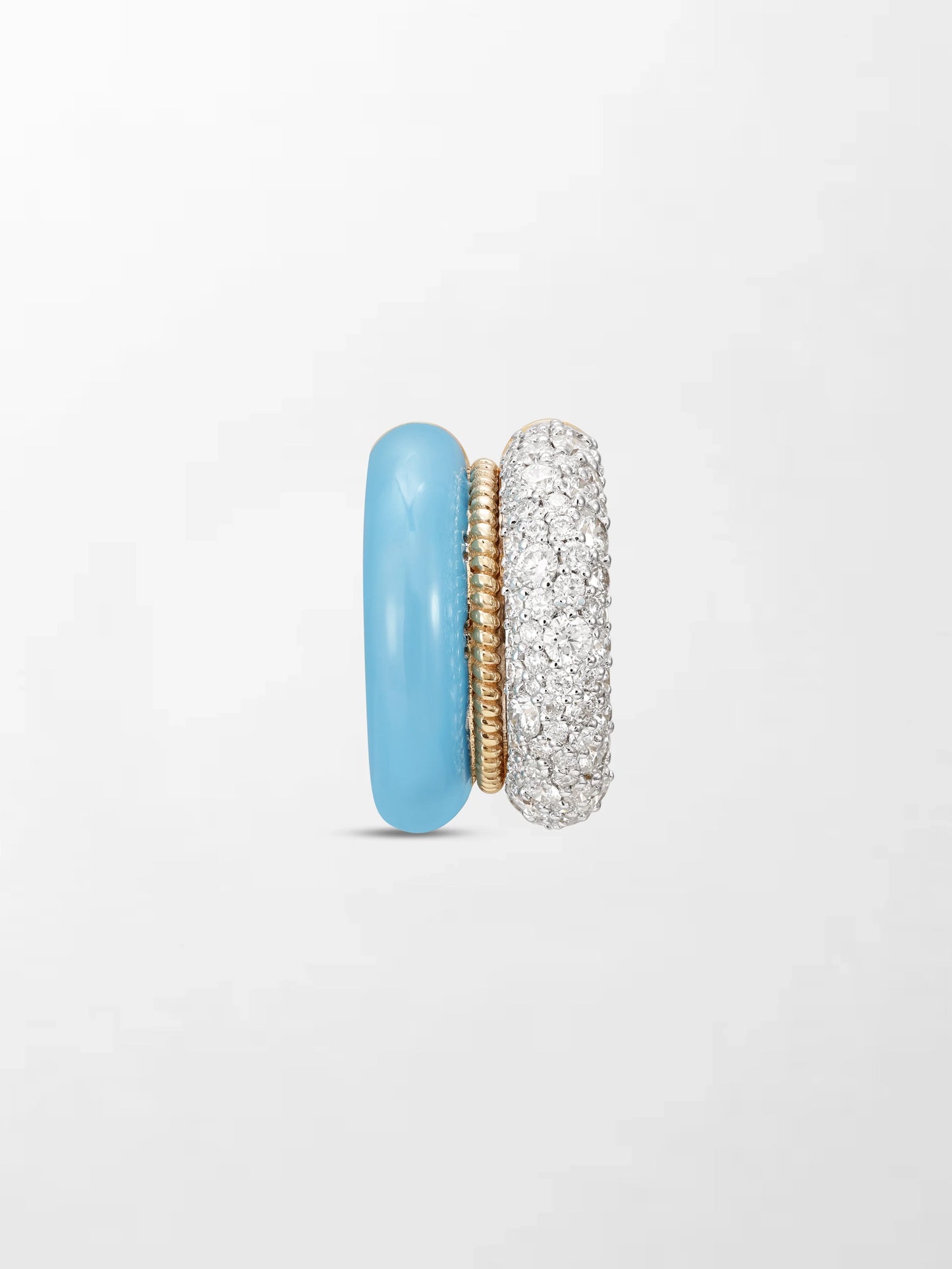 Blue Enamel Pavé Ear Cuff