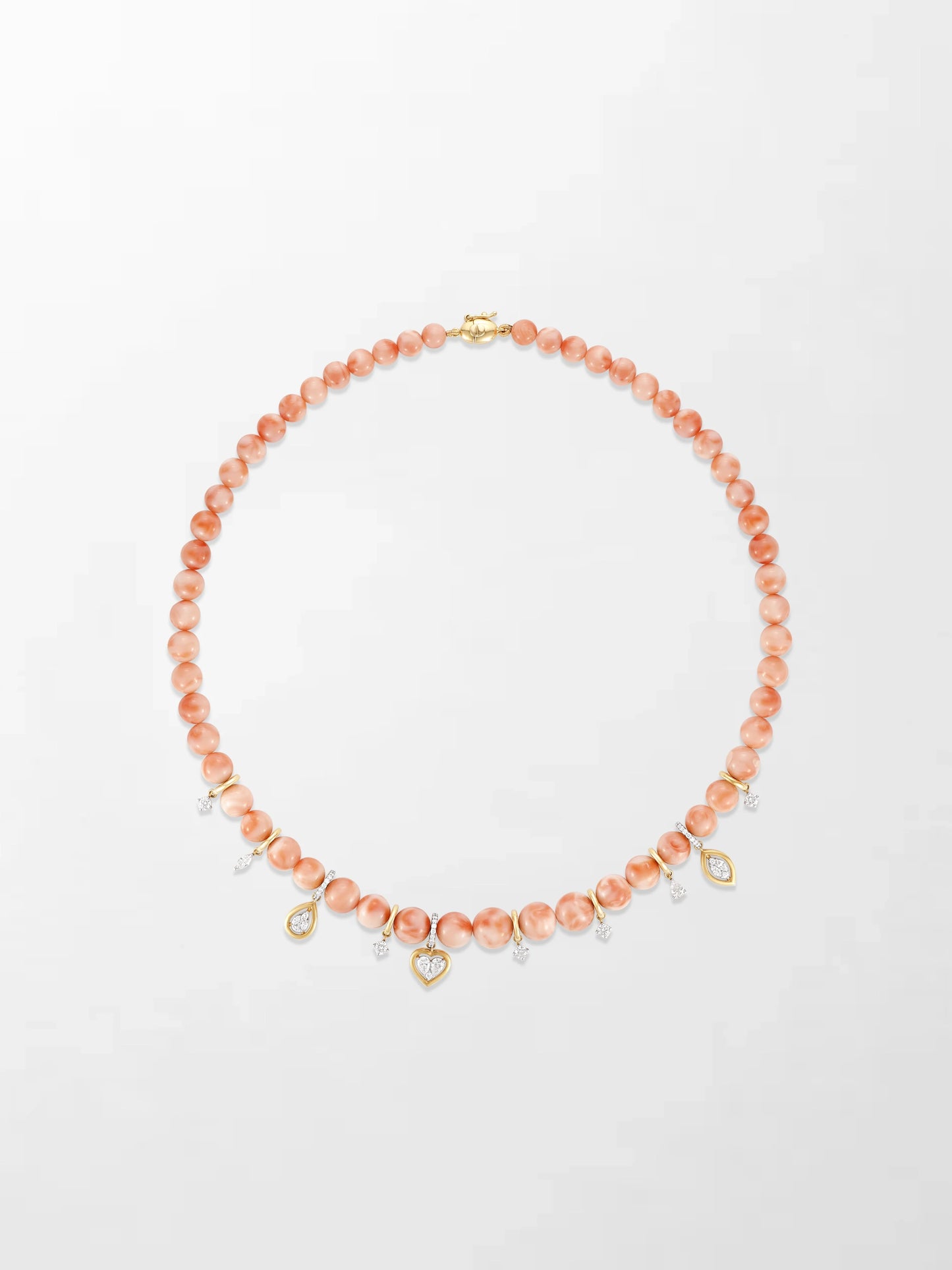 Sunset Coral Charm Necklace